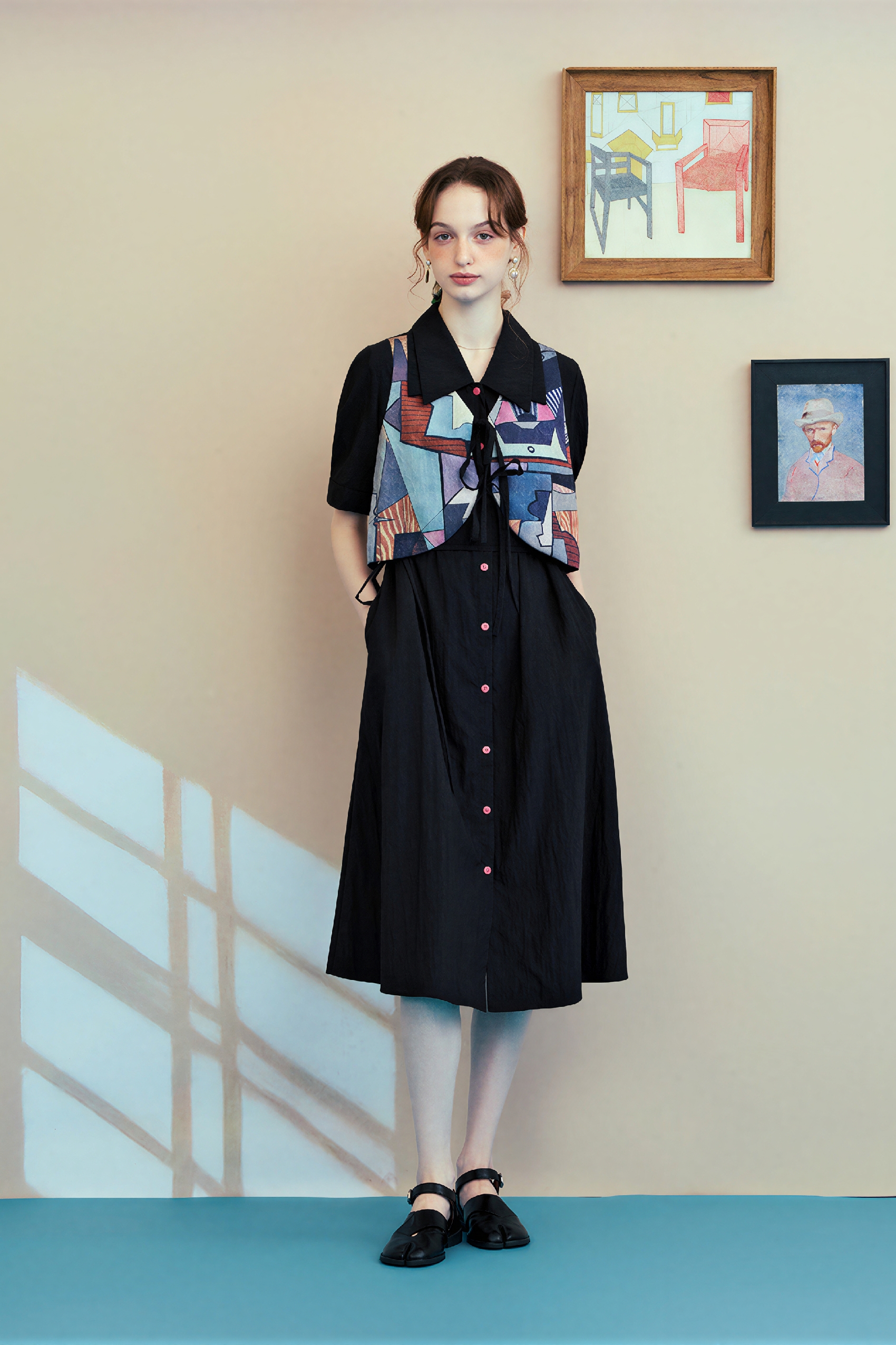 Elegant Short-Sleeve Work Dress