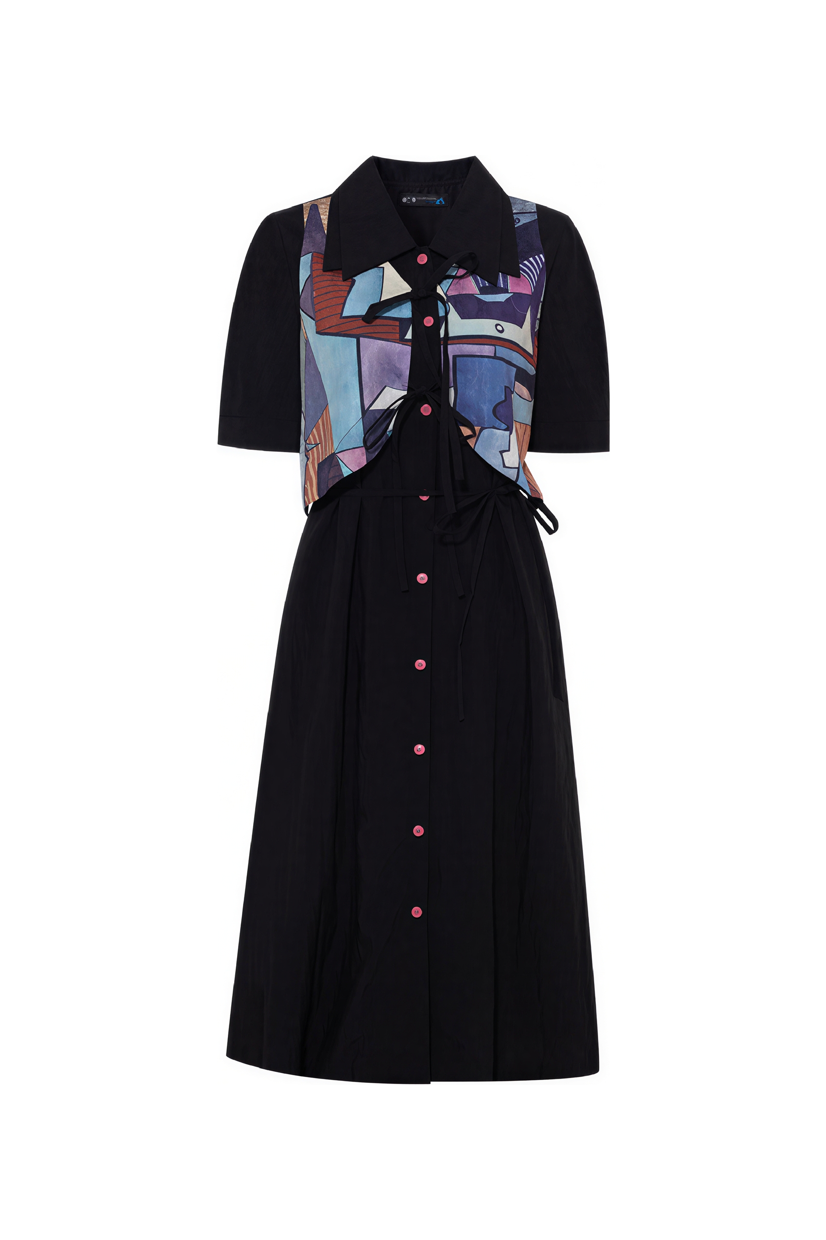 Elegant Short-Sleeve Work Dress