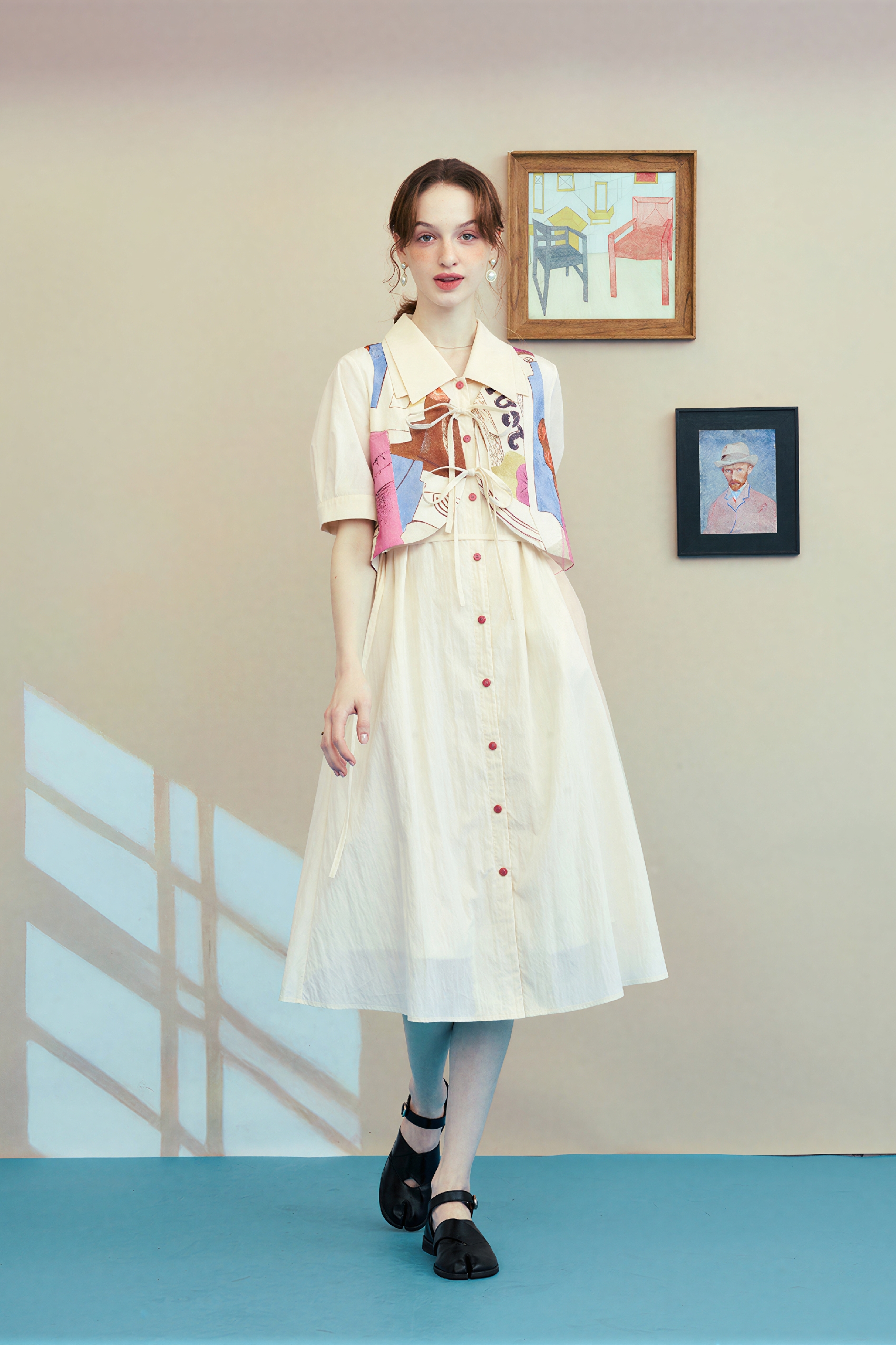 Elegant Short-Sleeve Work Dress