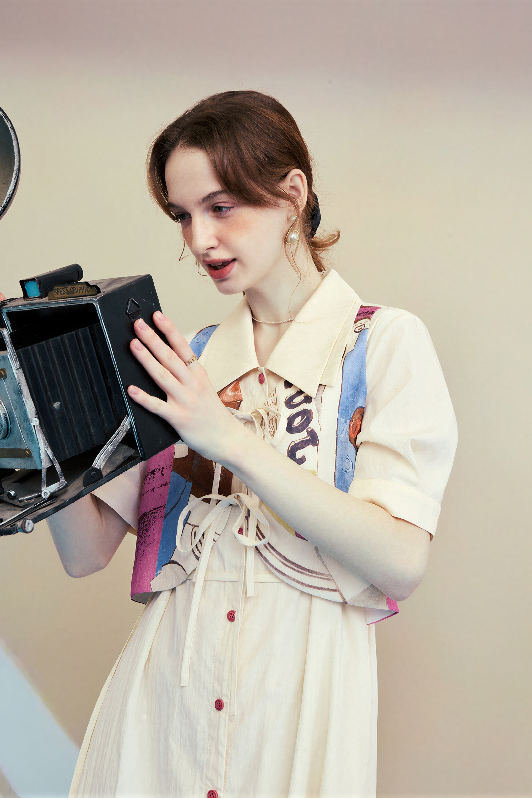 Elegant Short-Sleeve Work Dress