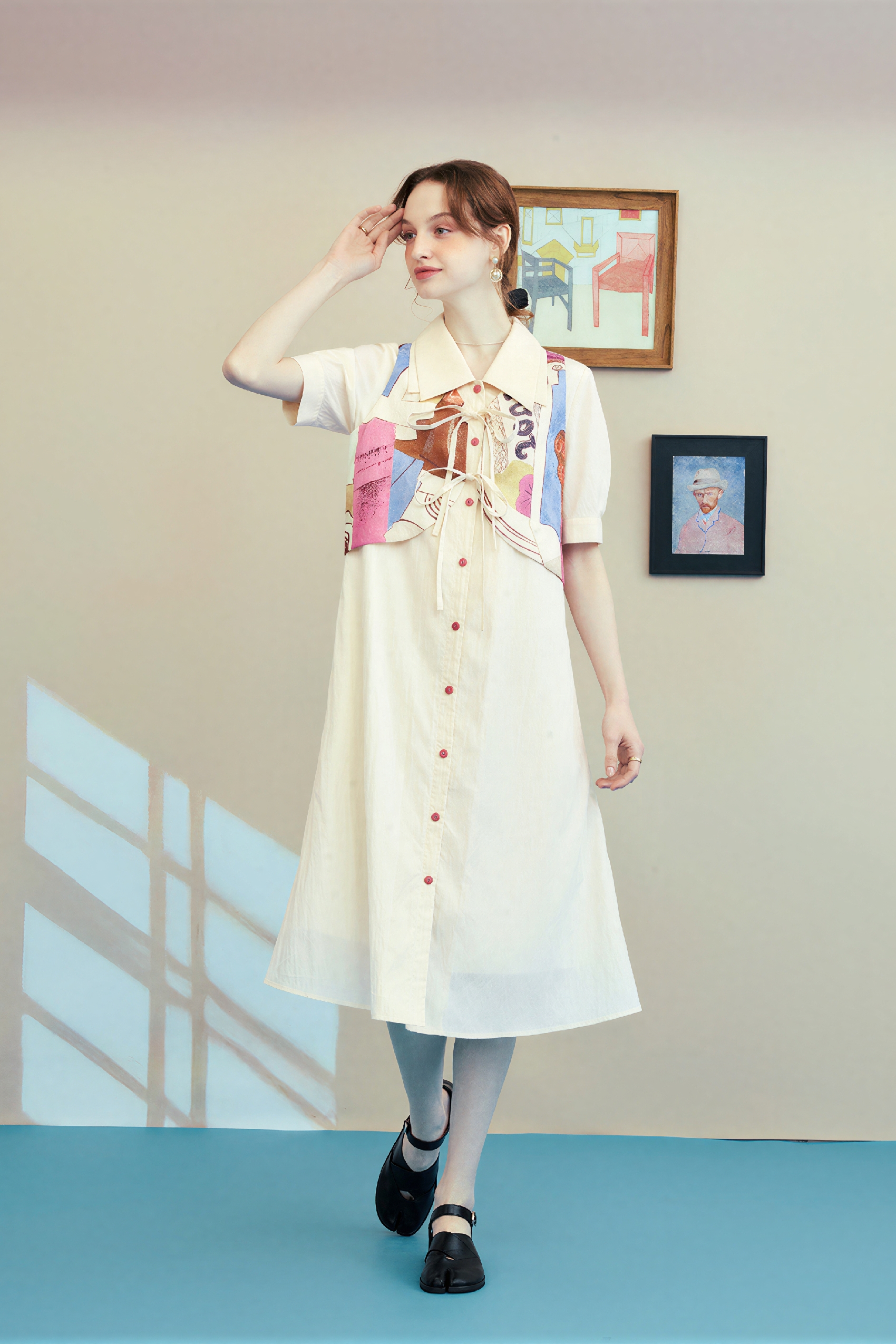 Elegant Short-Sleeve Work Dress