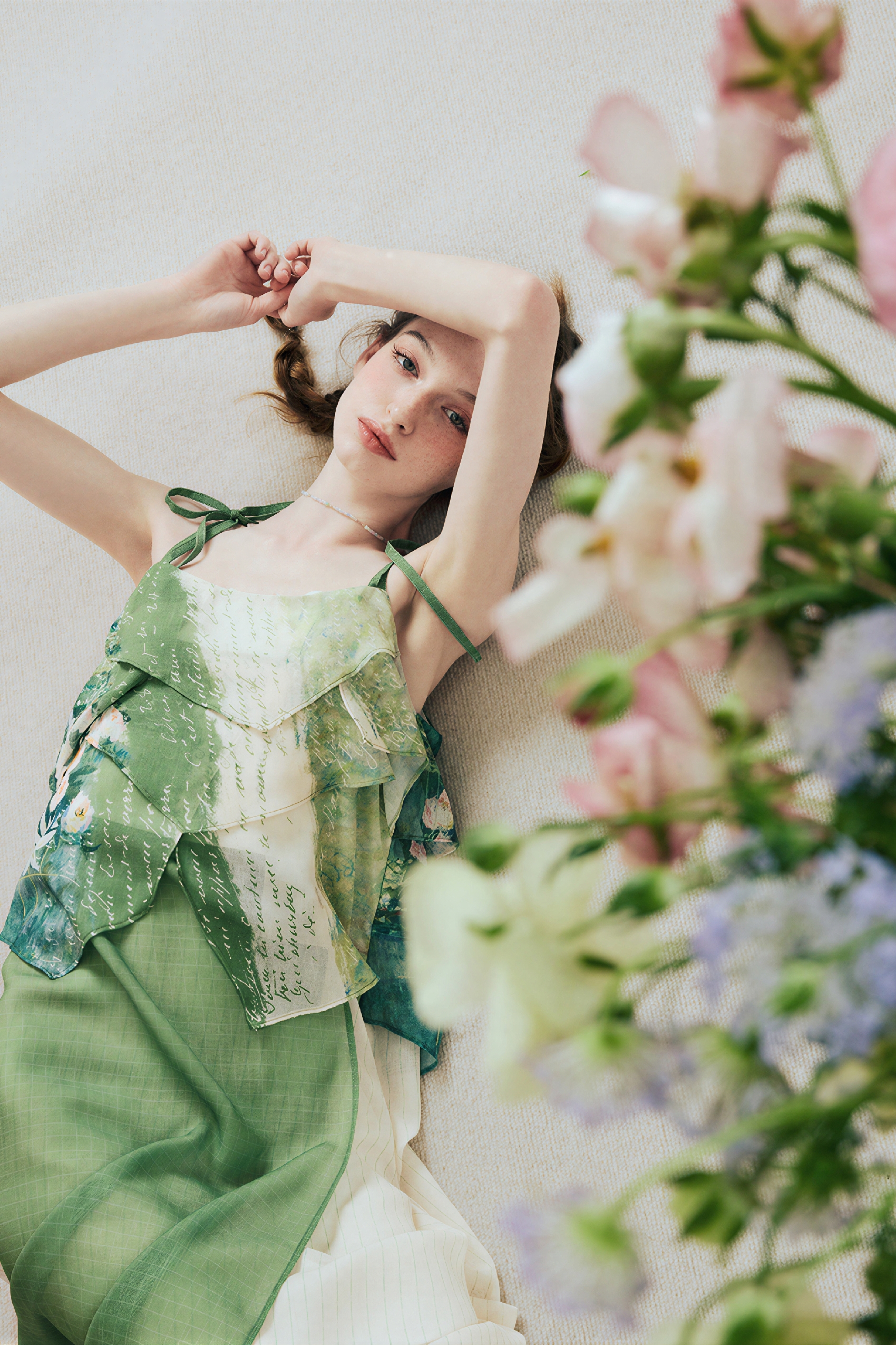 Green Strappy Designer Dress