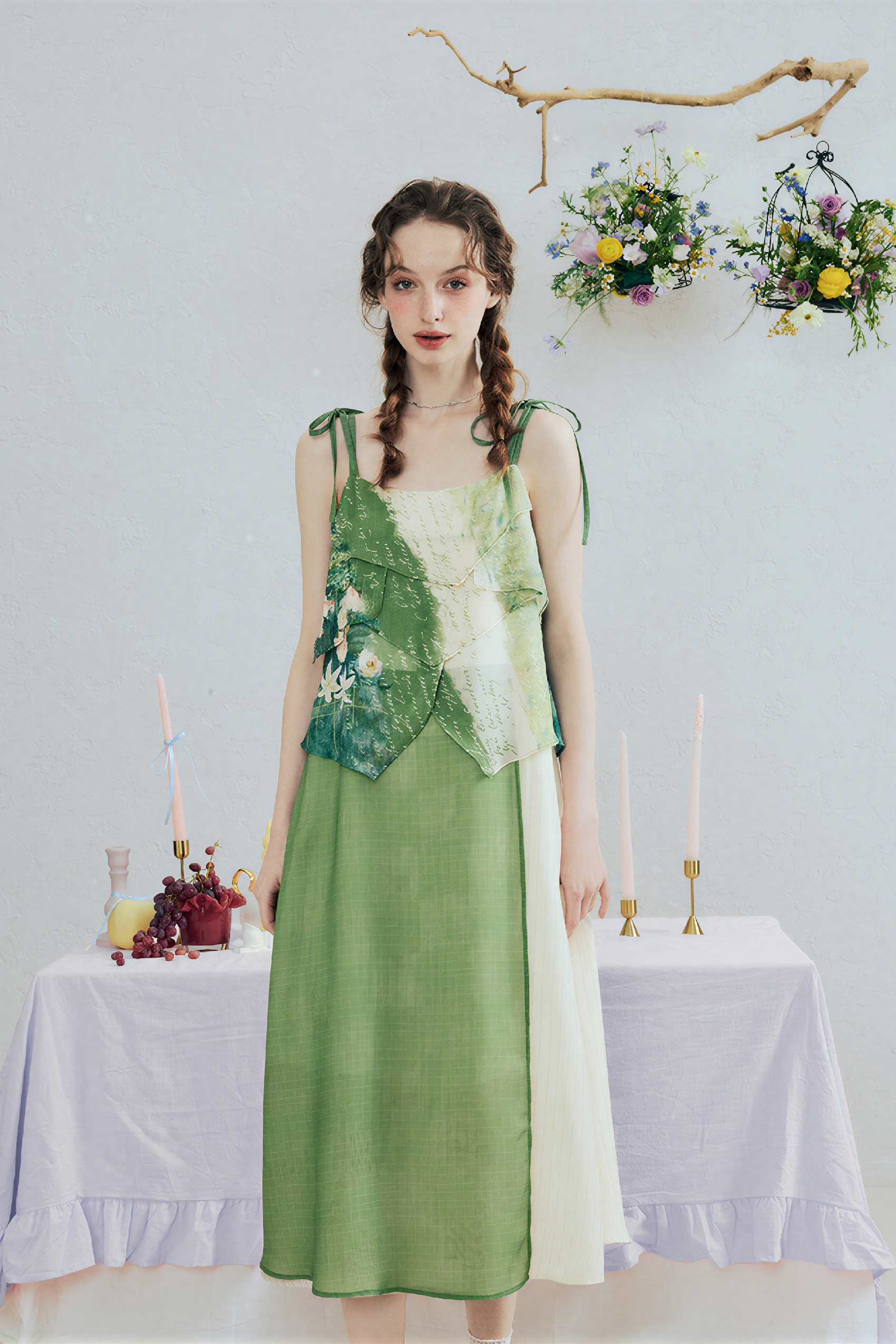 Green Strappy Designer Dress