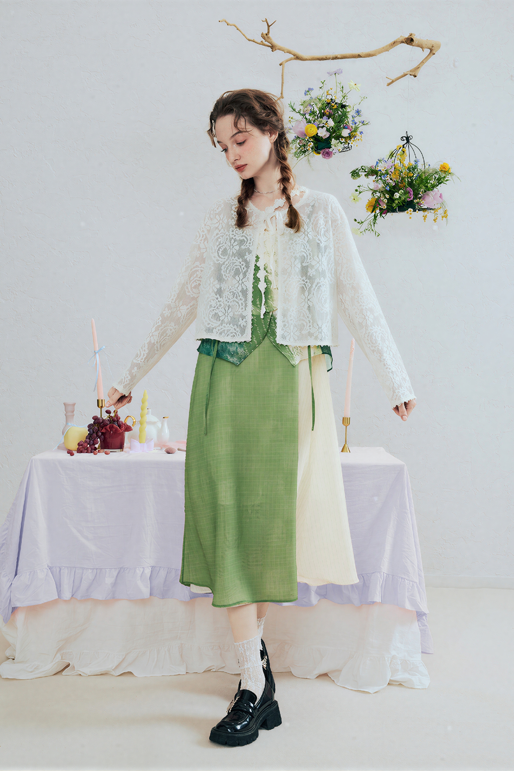 Green Strappy Designer Dress