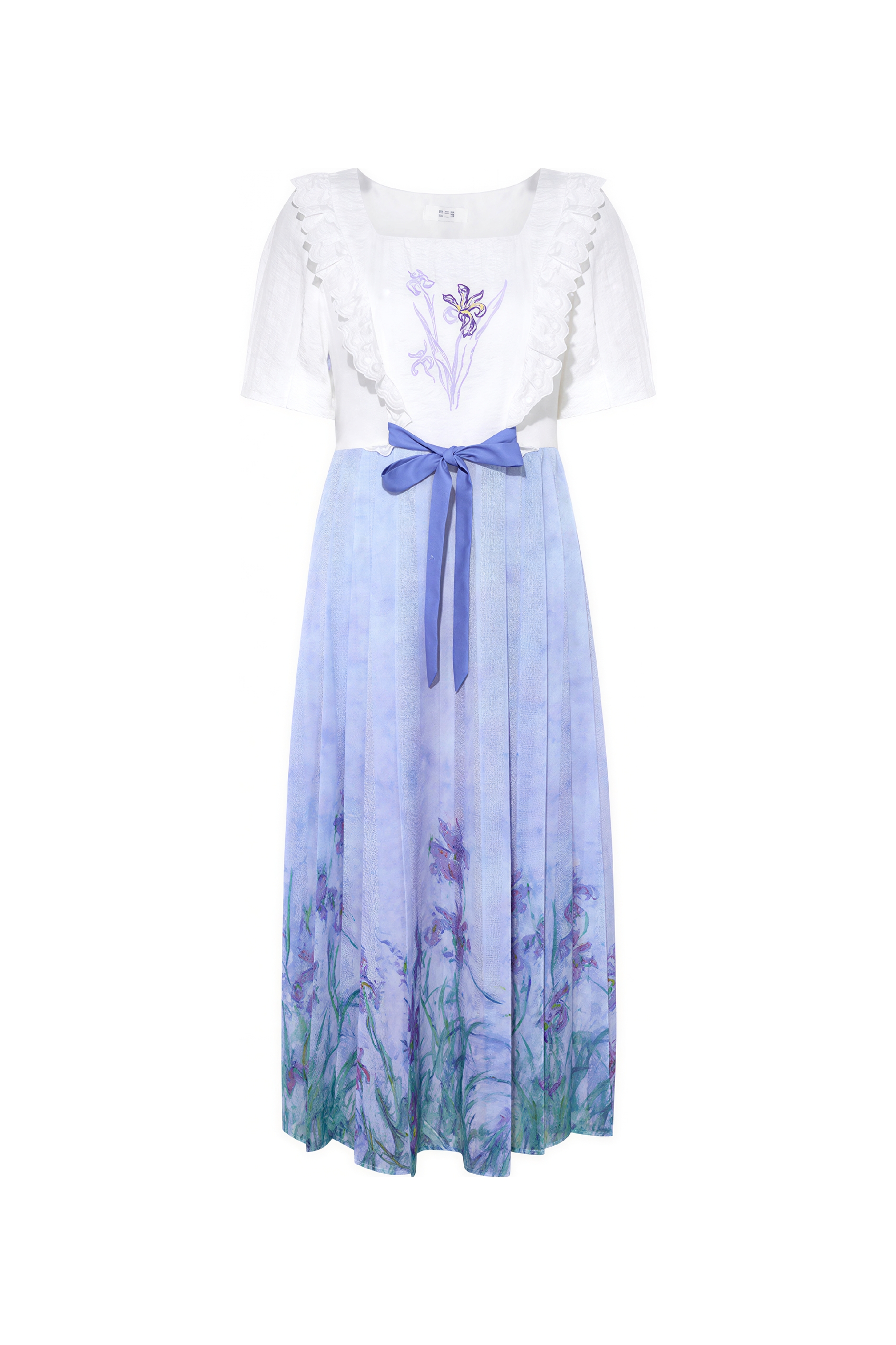 Monet-Inspired Flattering Short-Sleeve Dress