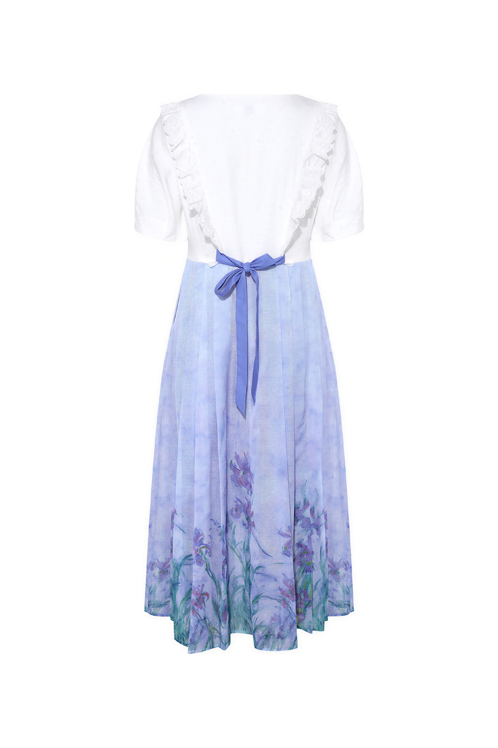 Monet-Inspired Flattering Short-Sleeve Dress