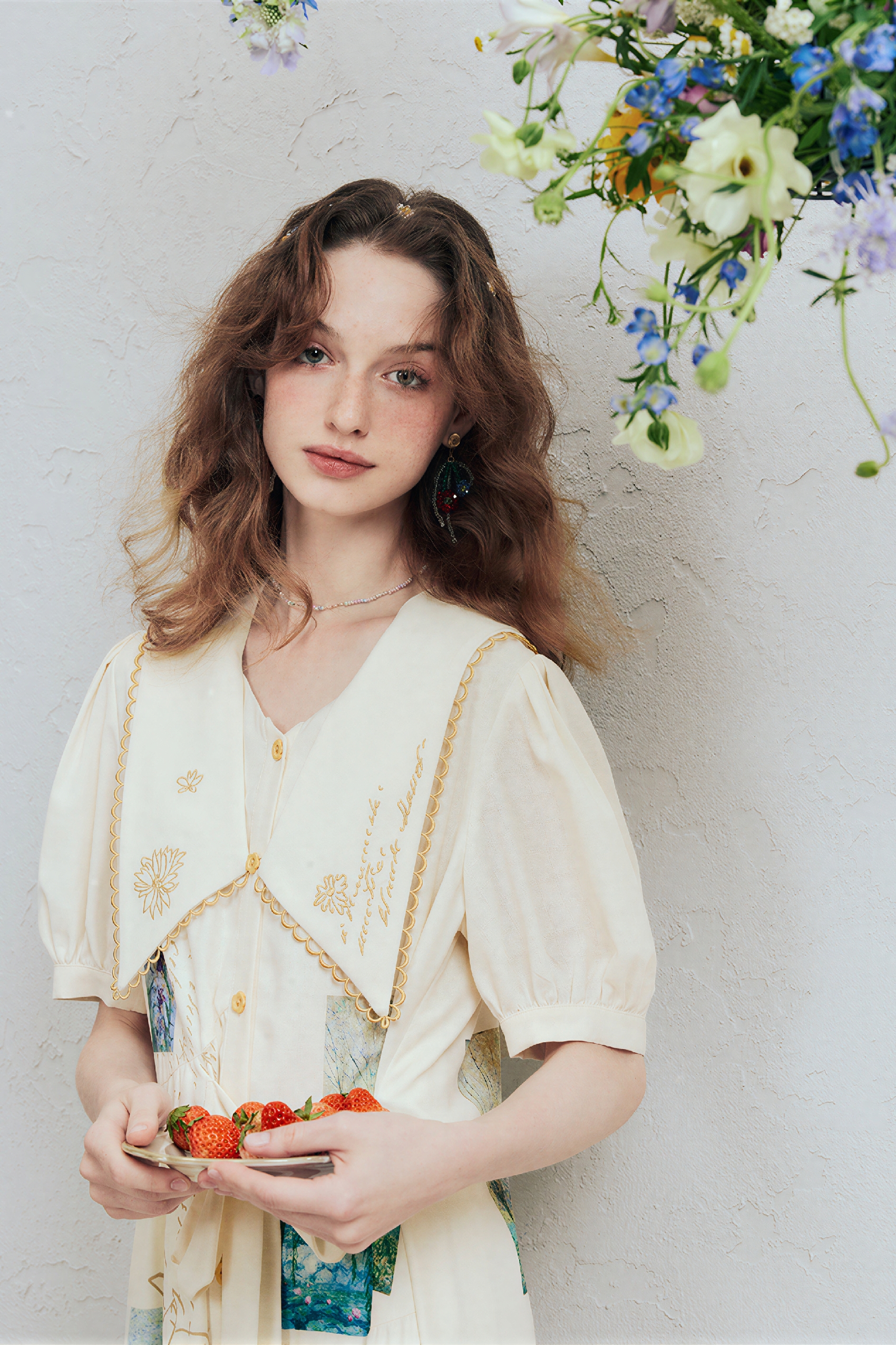 French-Style Graffiti A-Line Dress