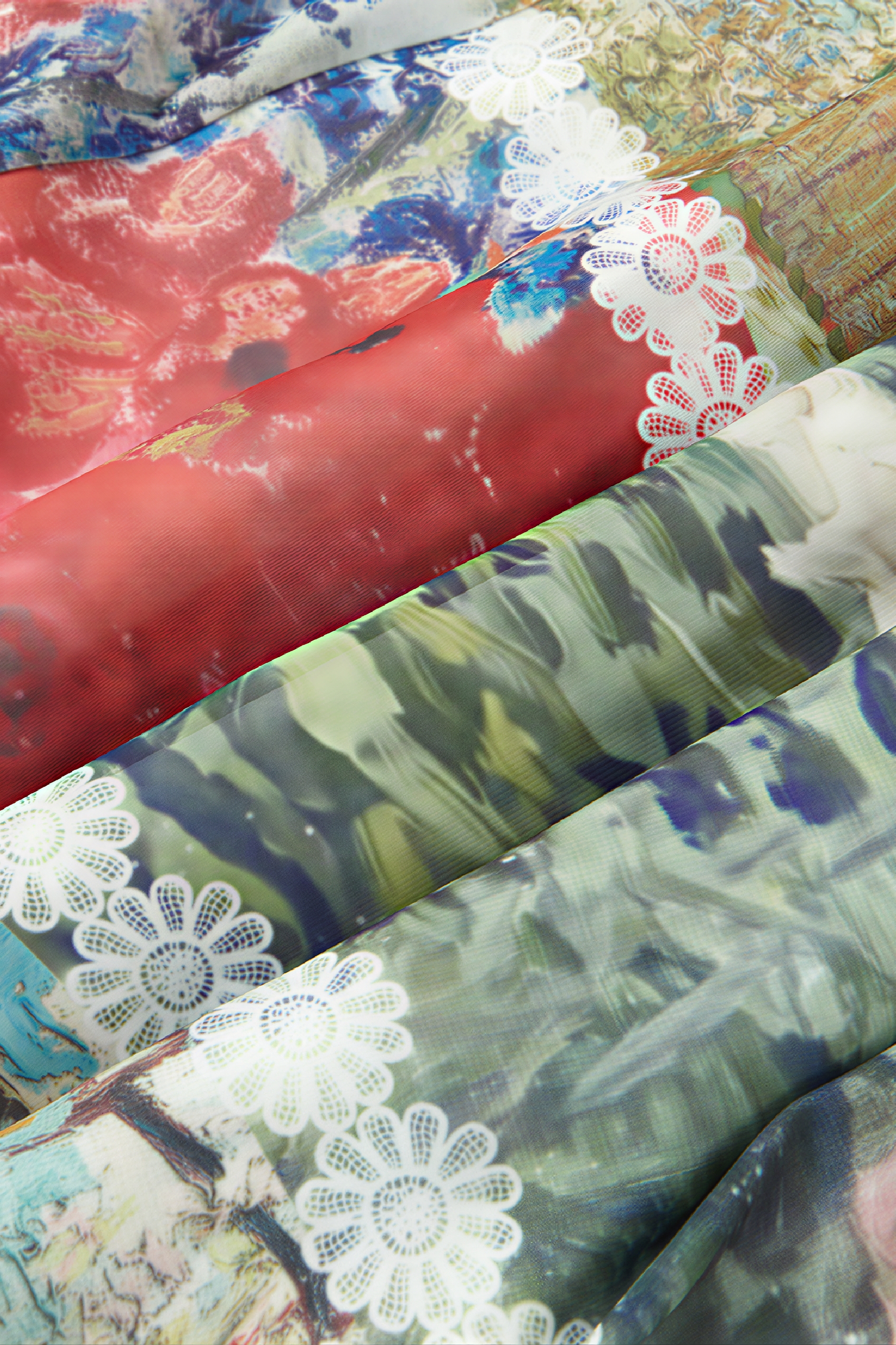 French Lace Patchwork Strappy Dress