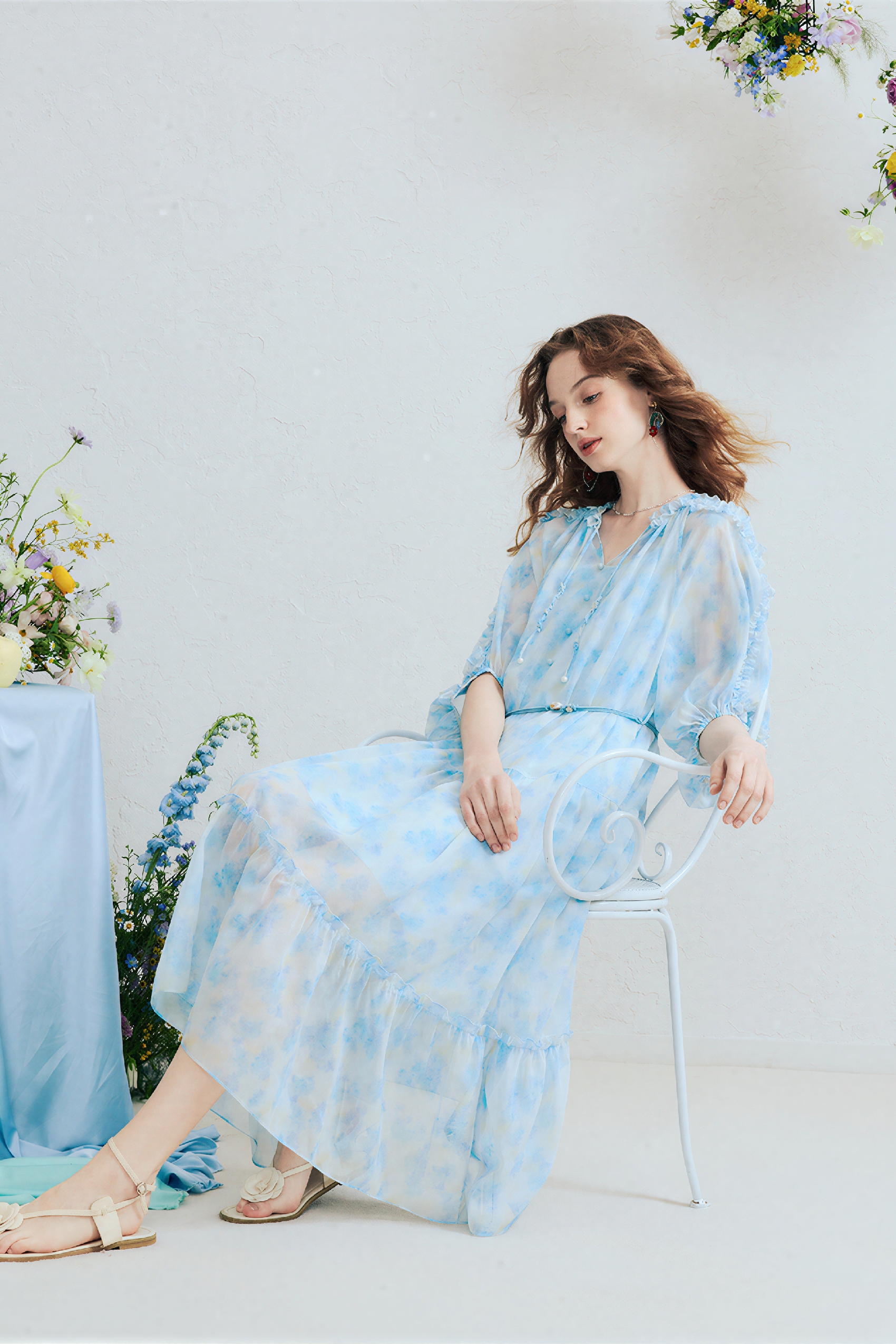 French-Inspired Waist-Cinching A-Line Dress