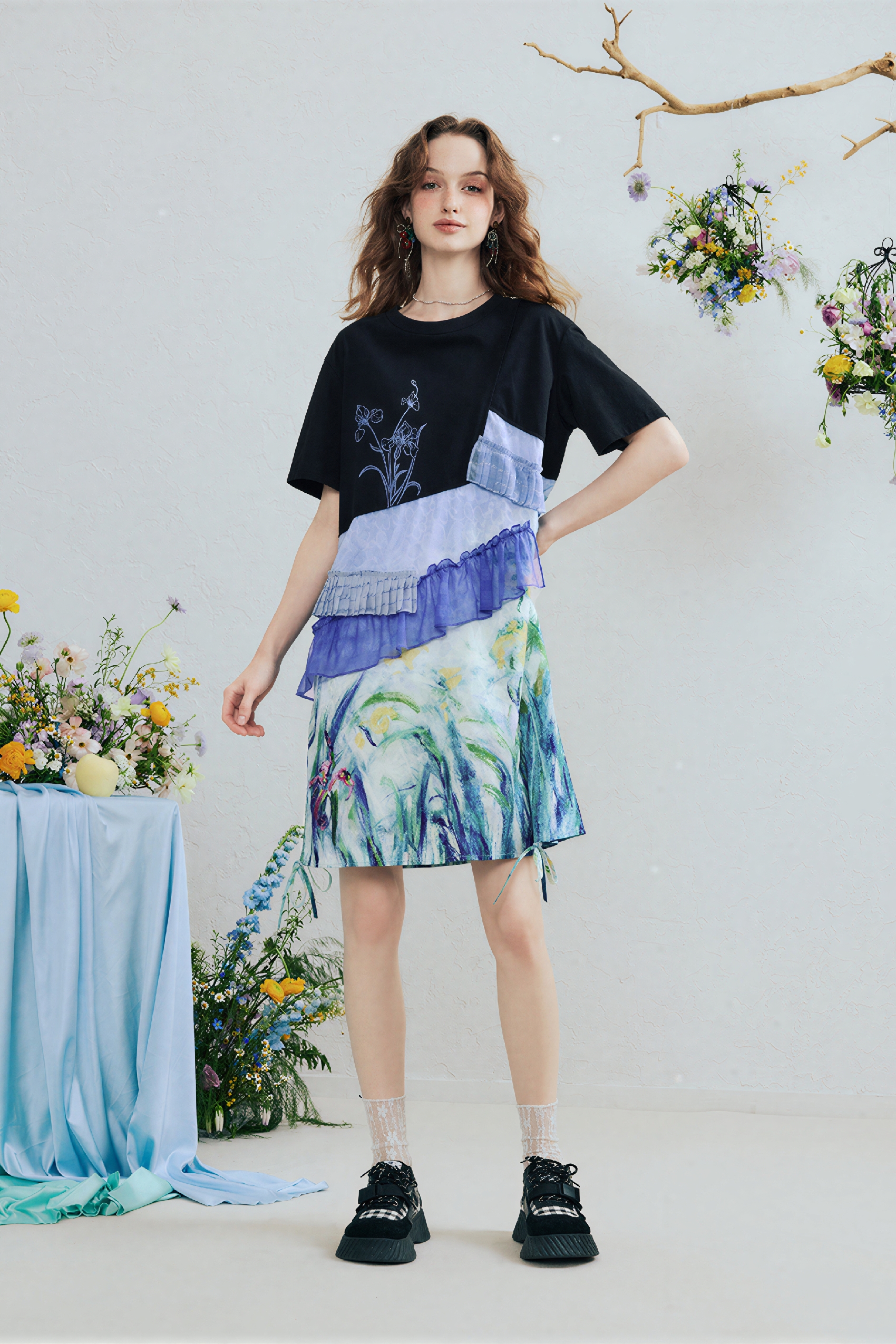 Embroidered Premium T-Shirt Dress