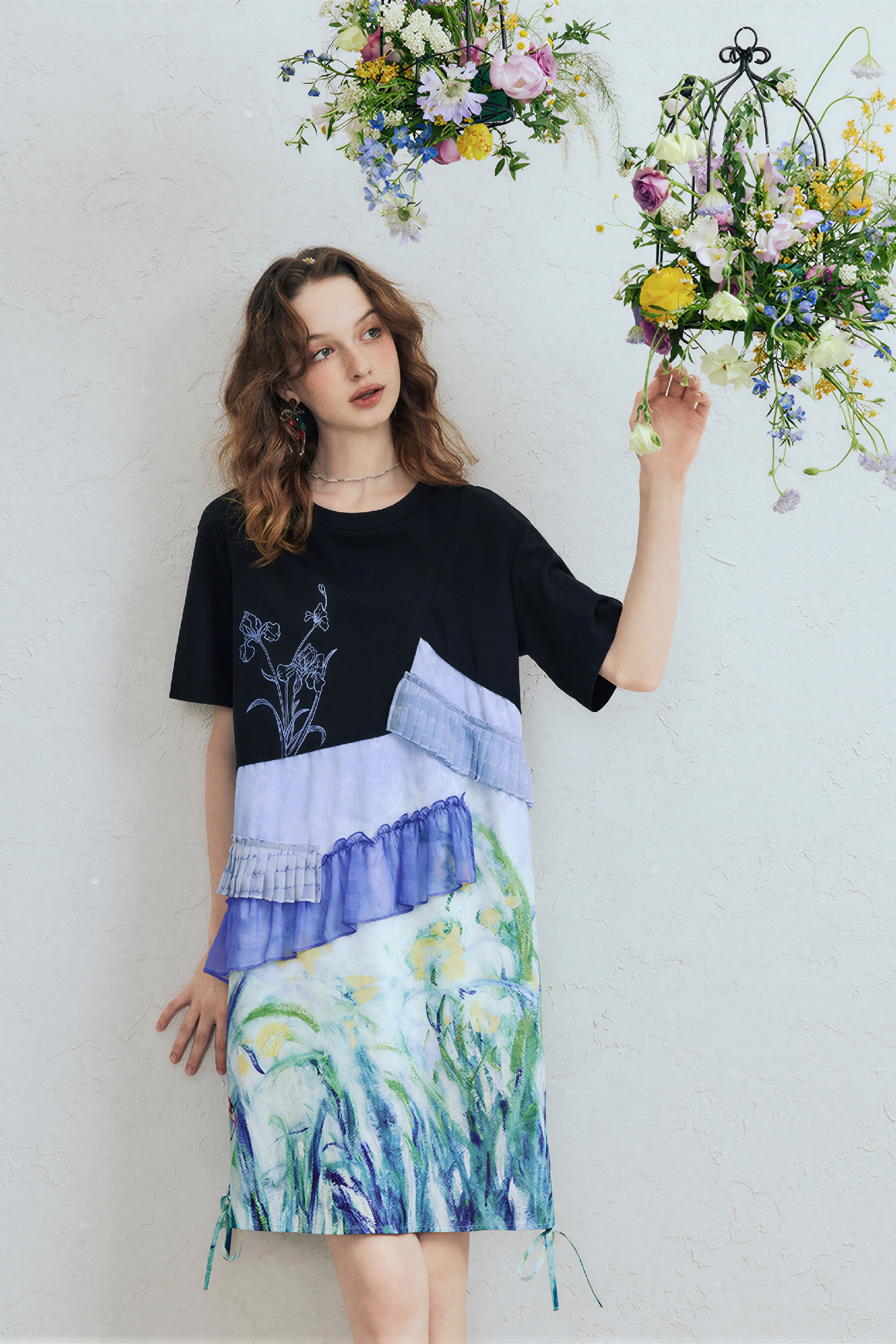 Embroidered Premium T-Shirt Dress