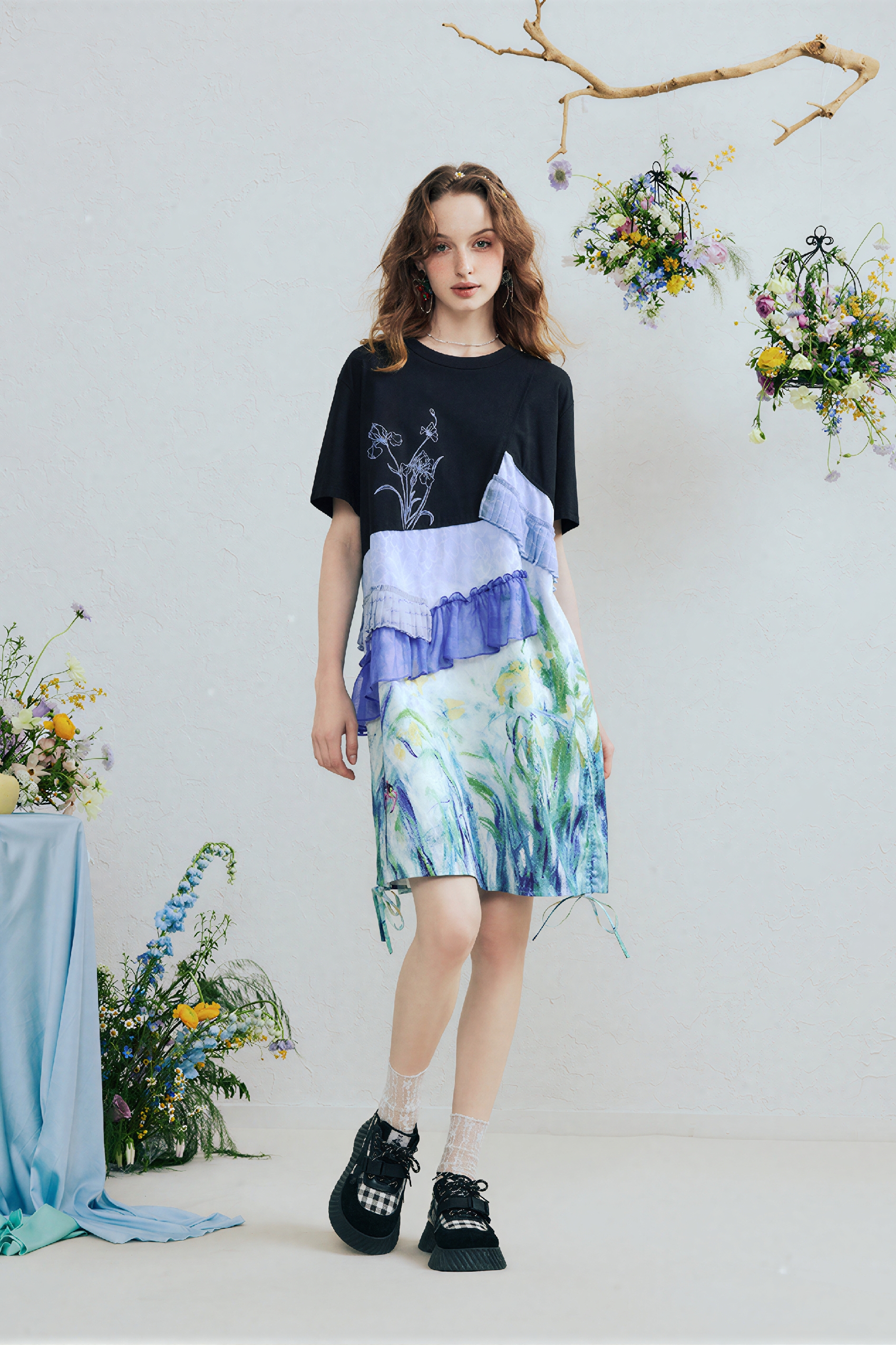 Embroidered Premium T-Shirt Dress