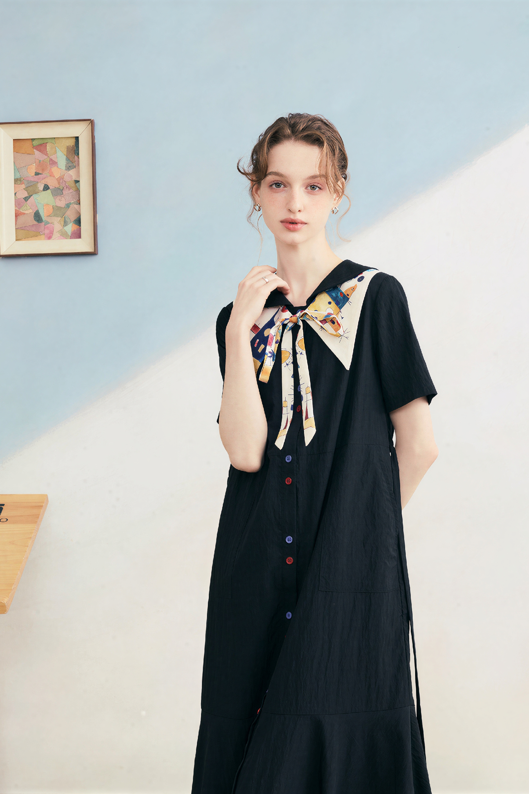 French Chic Tailored Shirt Dress | LYONSENS Women's Fashion