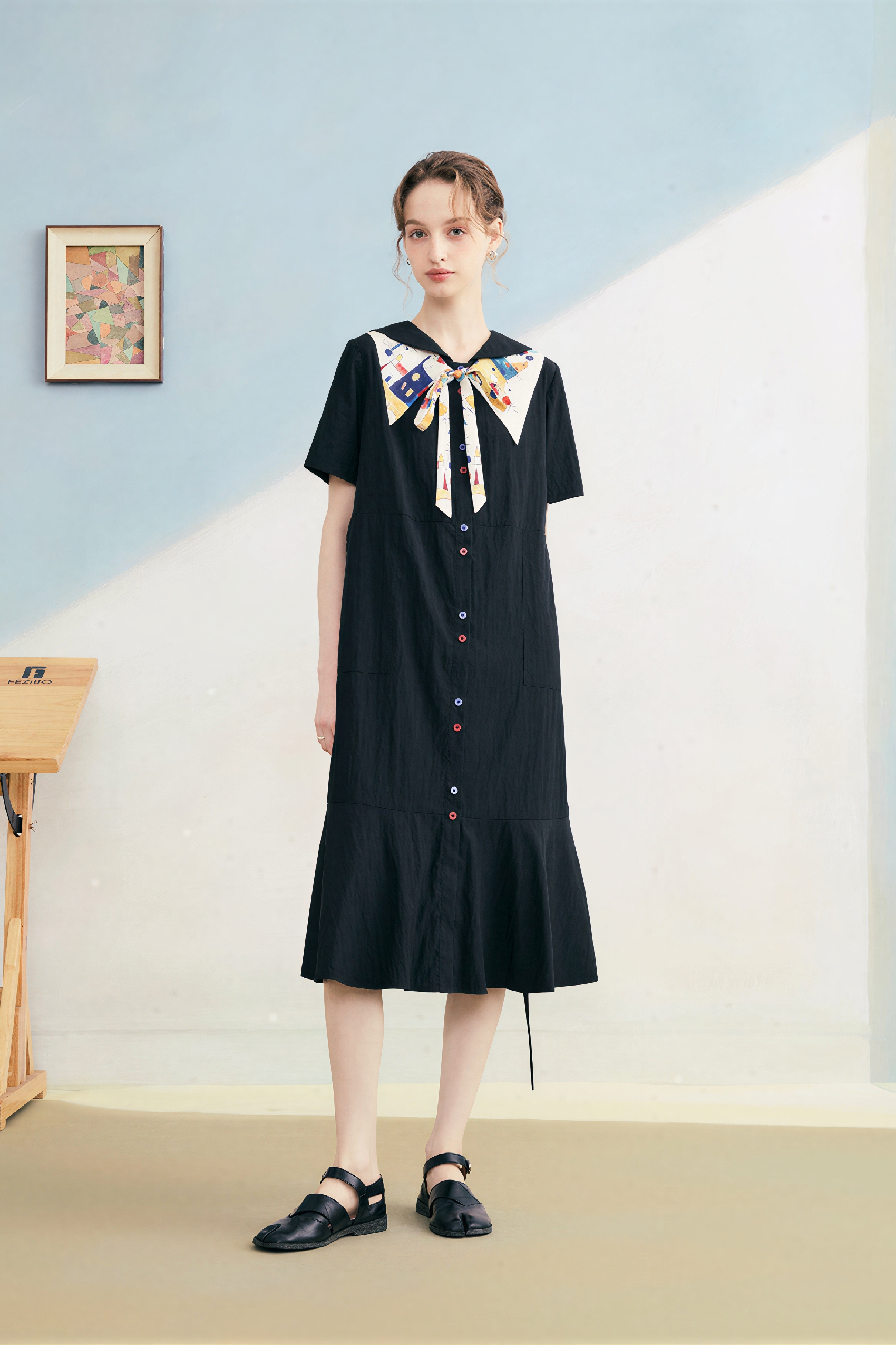 French Chic Tailored Shirt Dress | LYONSENS Women's Fashion