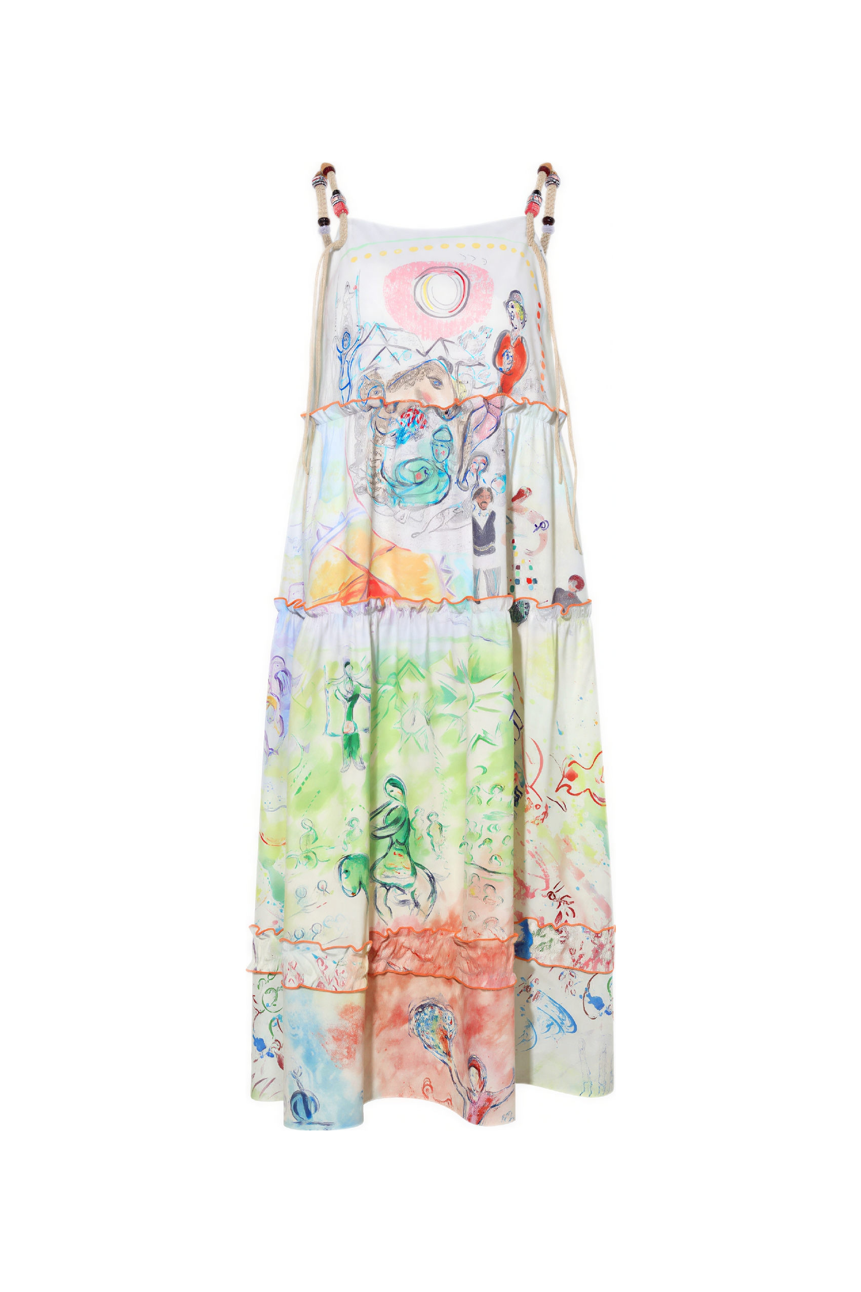 Relaxed-Fit Printed Slip Dress-LYONSENS