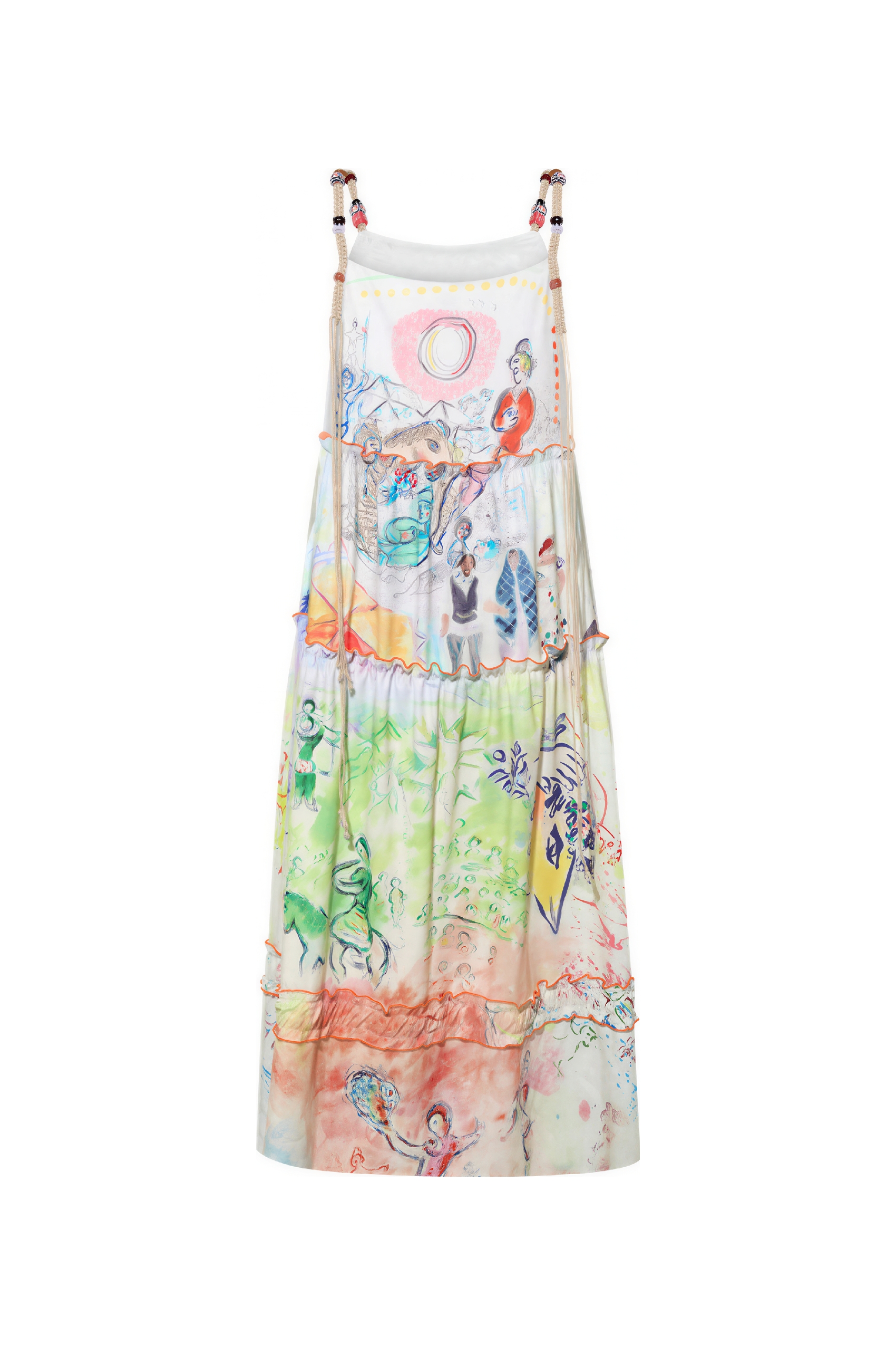 Relaxed-Fit Printed Slip Dress-LYONSENS