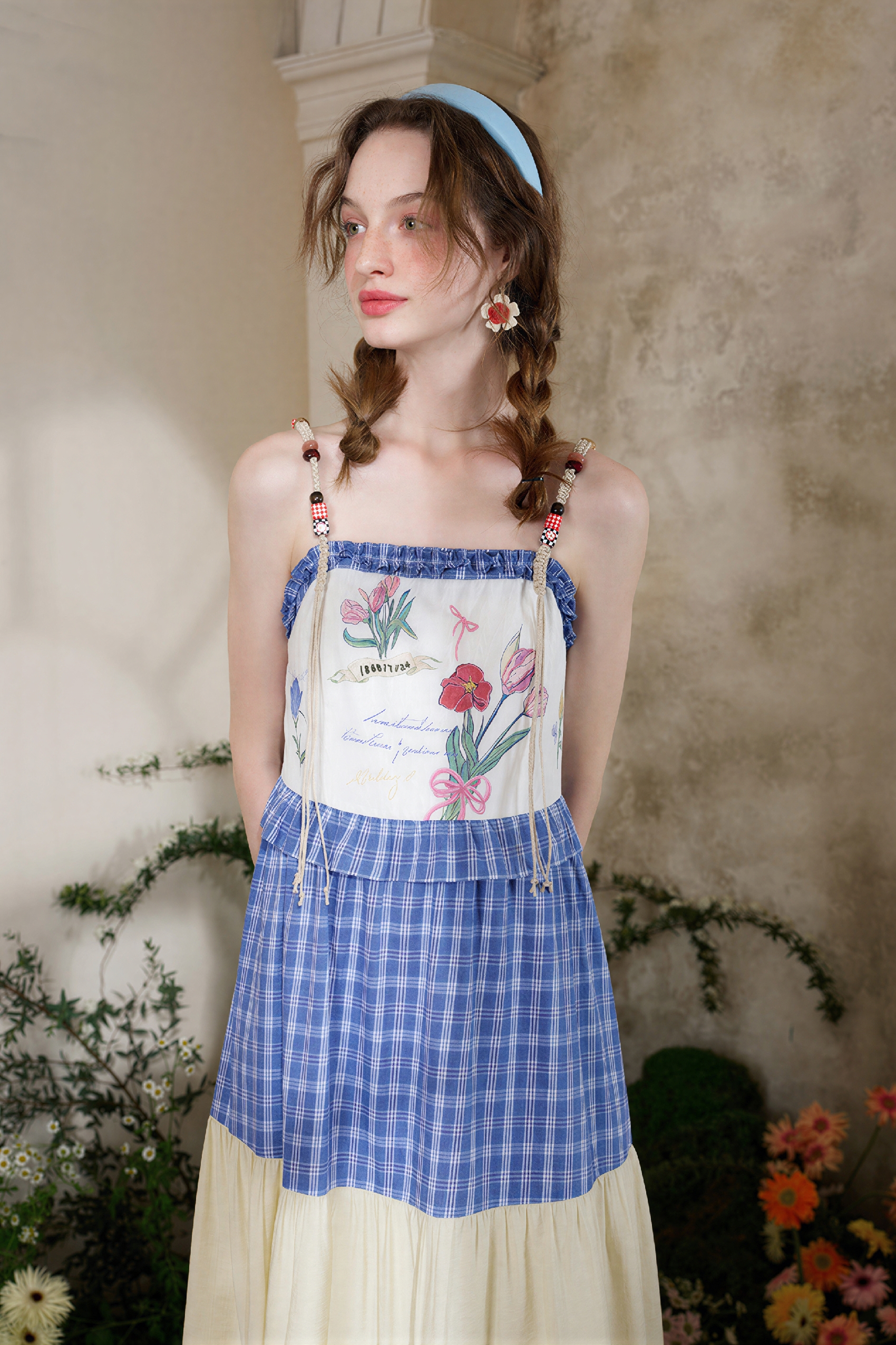 Vintage Plaid Sleeveless Strappy Dress