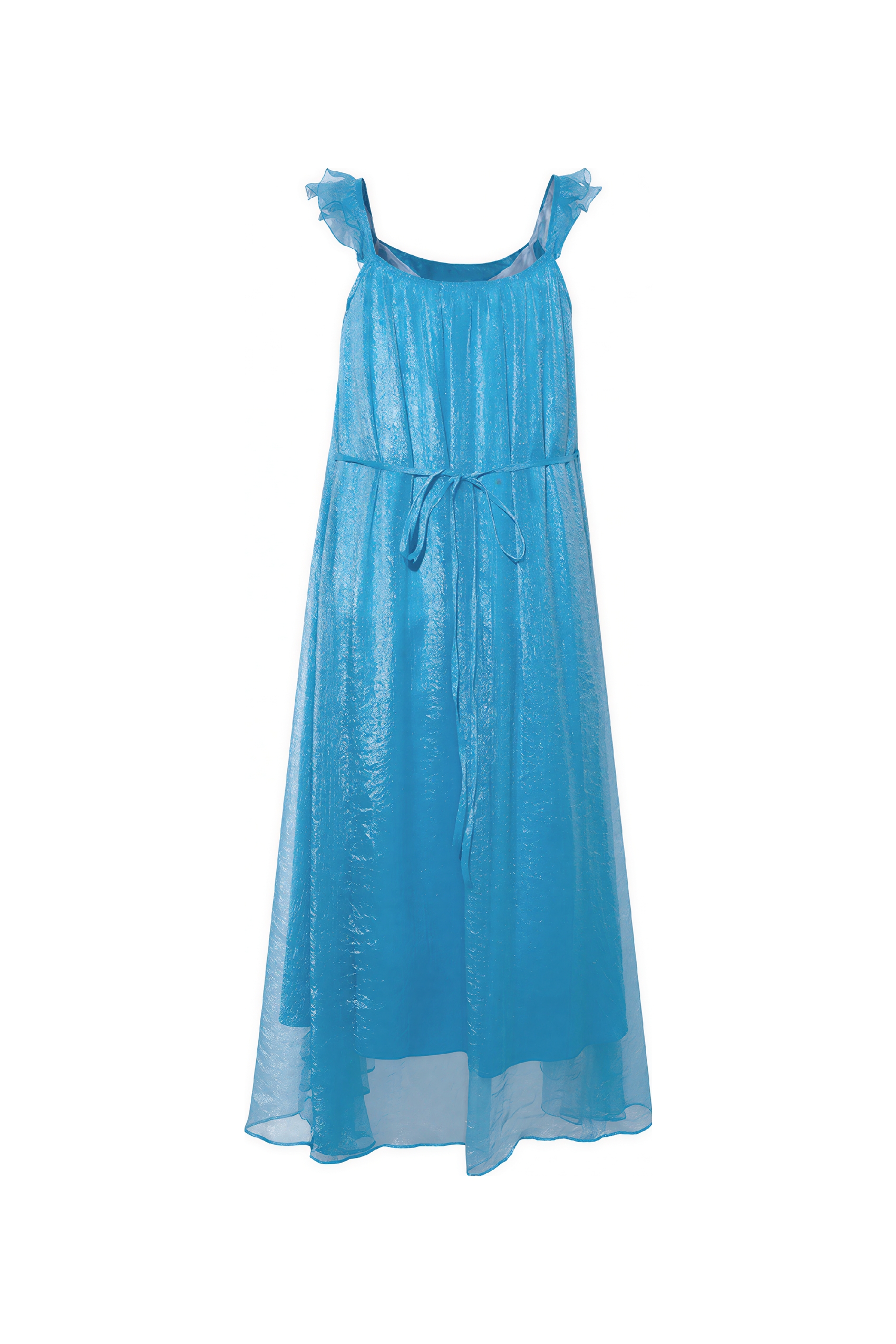 Sweet Blue Flowing Strappy Dress