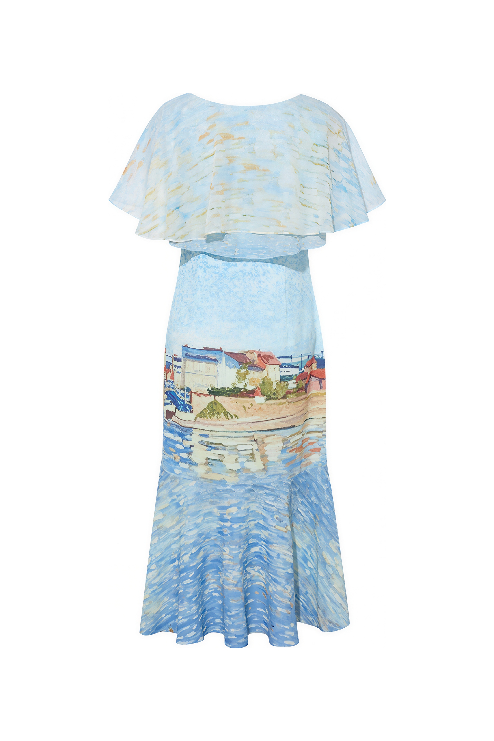 Vintage Shawl-Neck Tie Dress