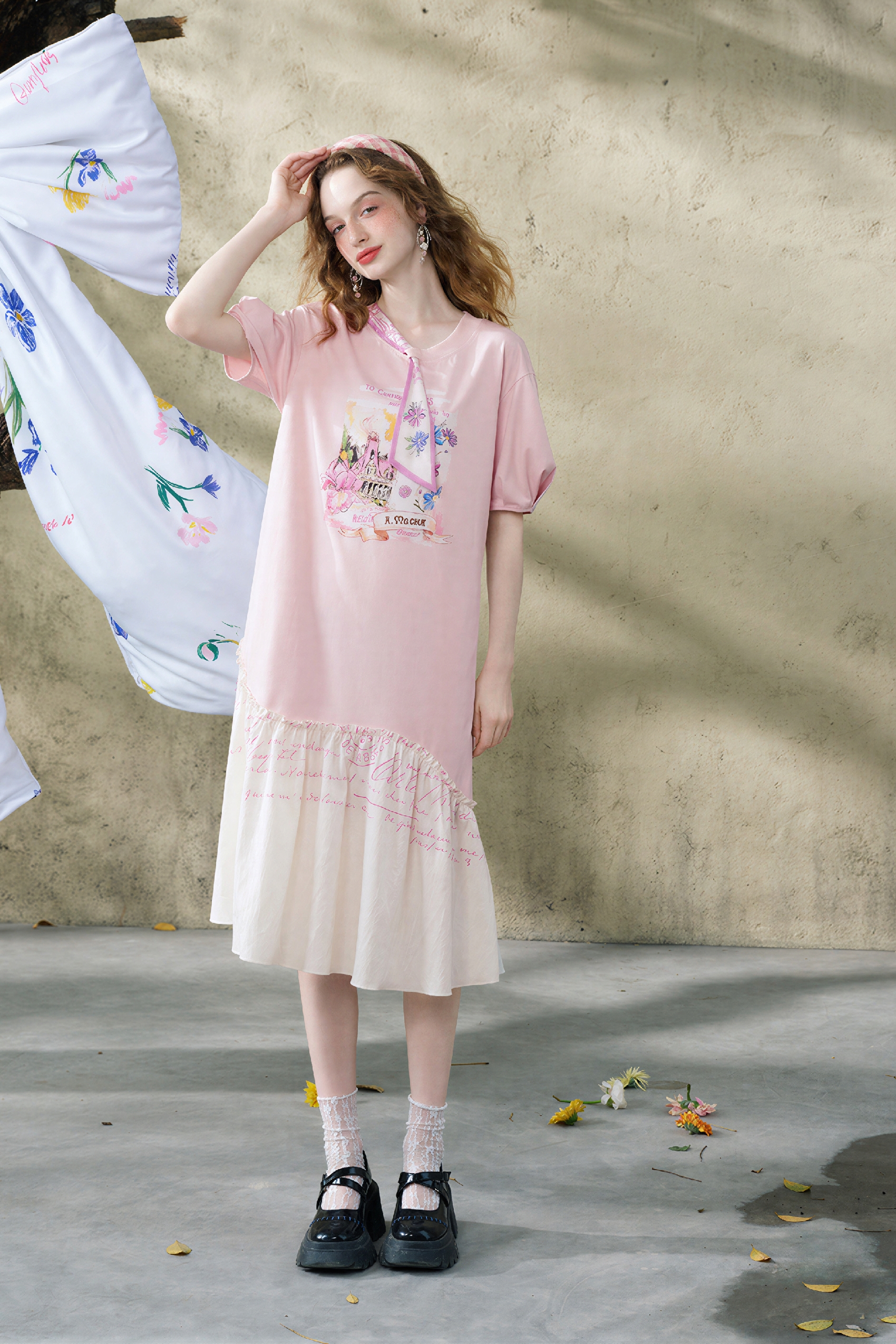 Printed Casual Patchwork Dress | LYONSENS Women's Fashion