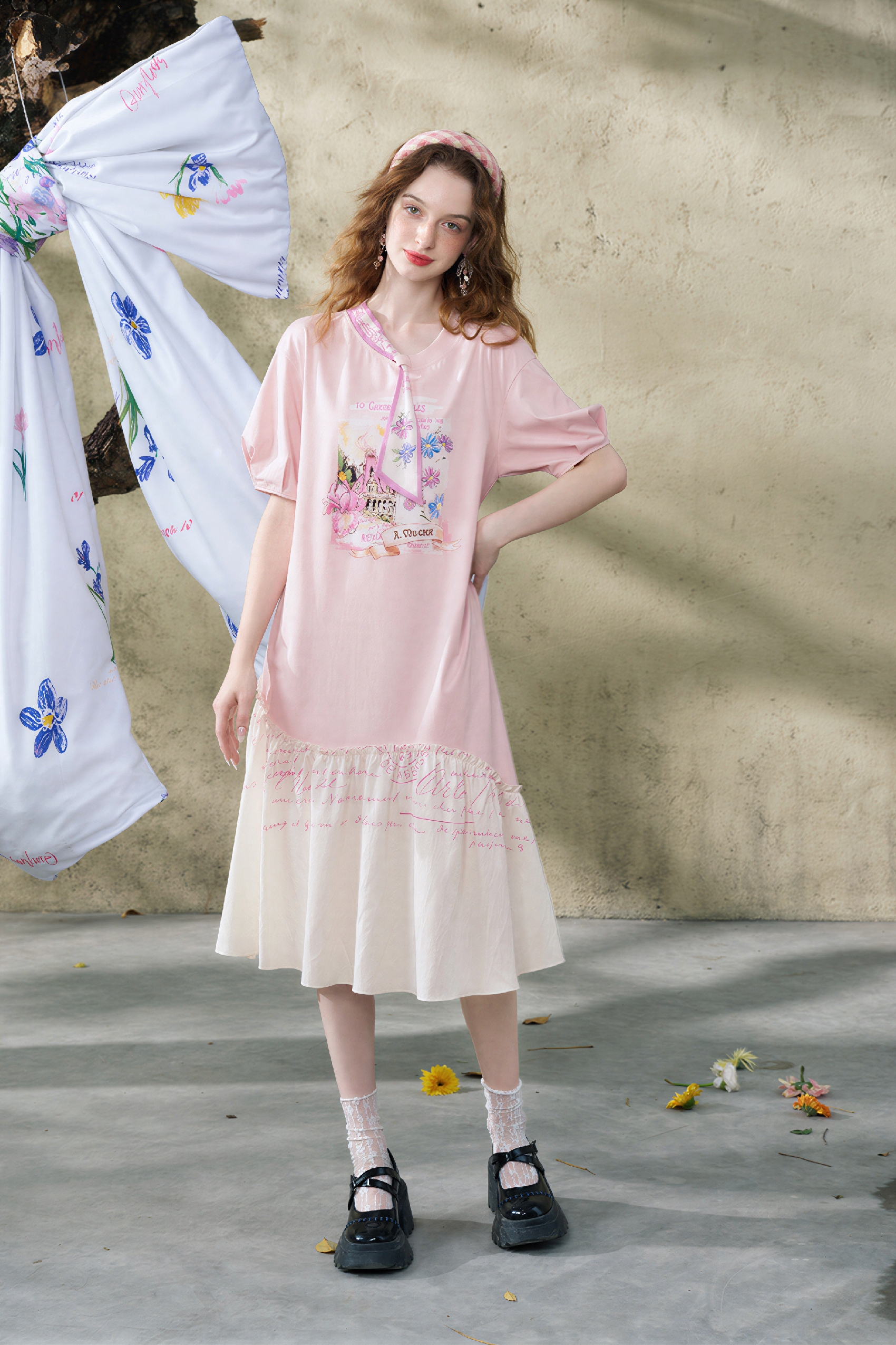 Printed Casual Patchwork Dress | LYONSENS Women's Fashion