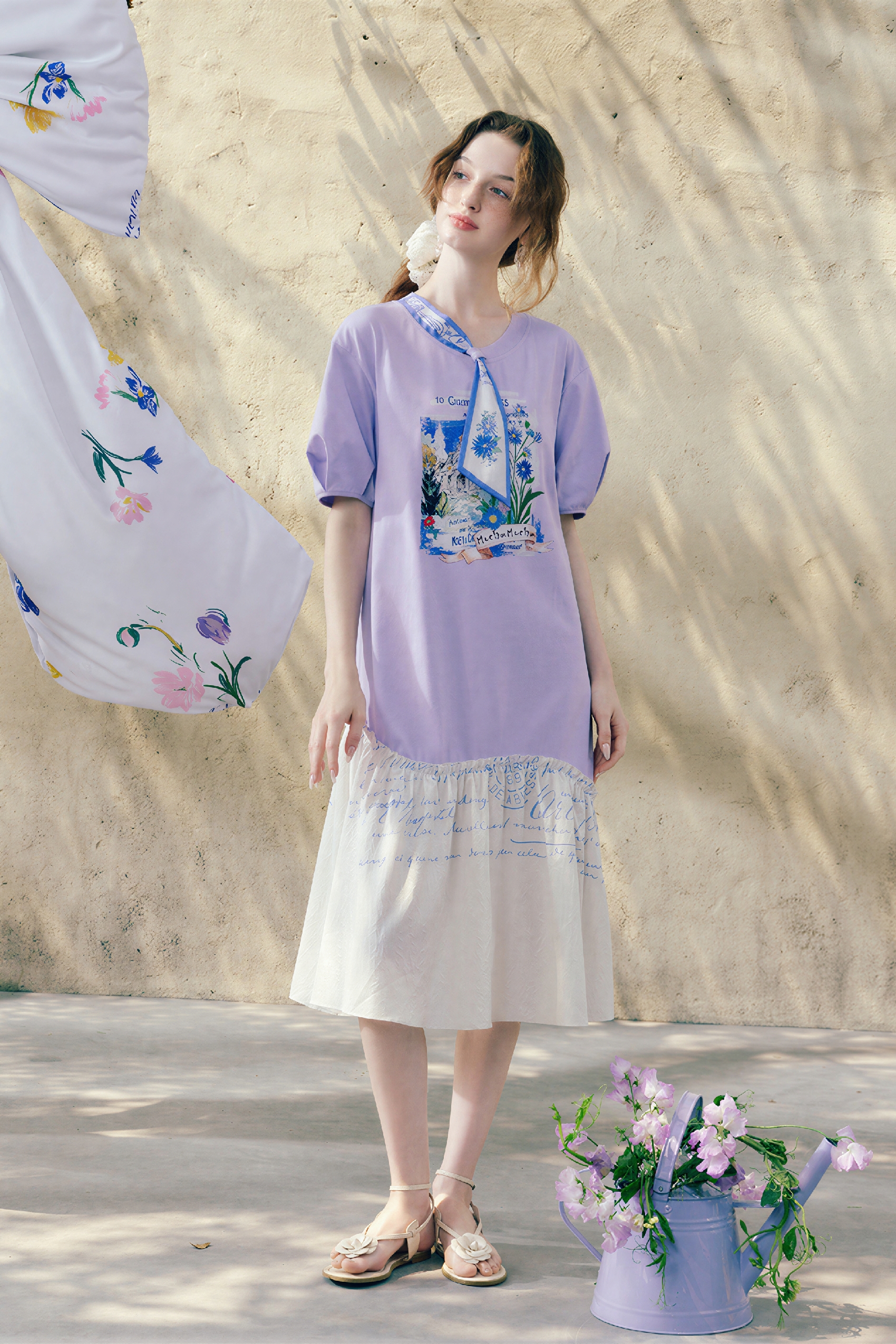 Printed Casual Patchwork Dress | LYONSENS Women's Fashion