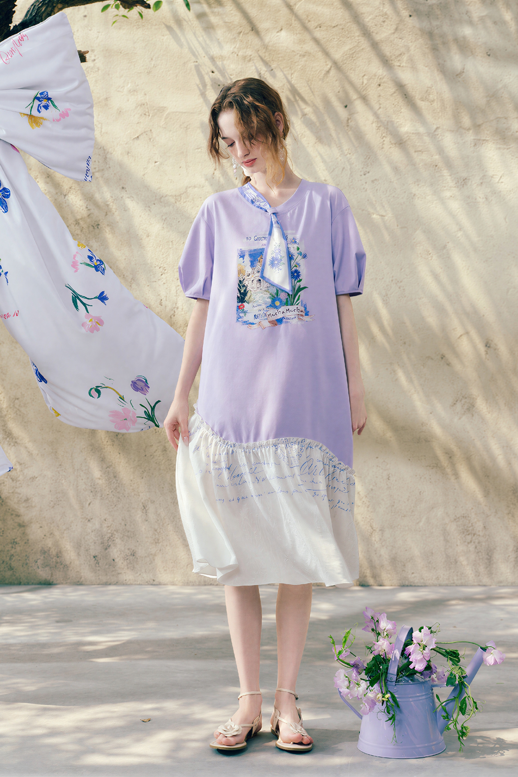 Printed Casual Patchwork Dress | LYONSENS Women's Fashion