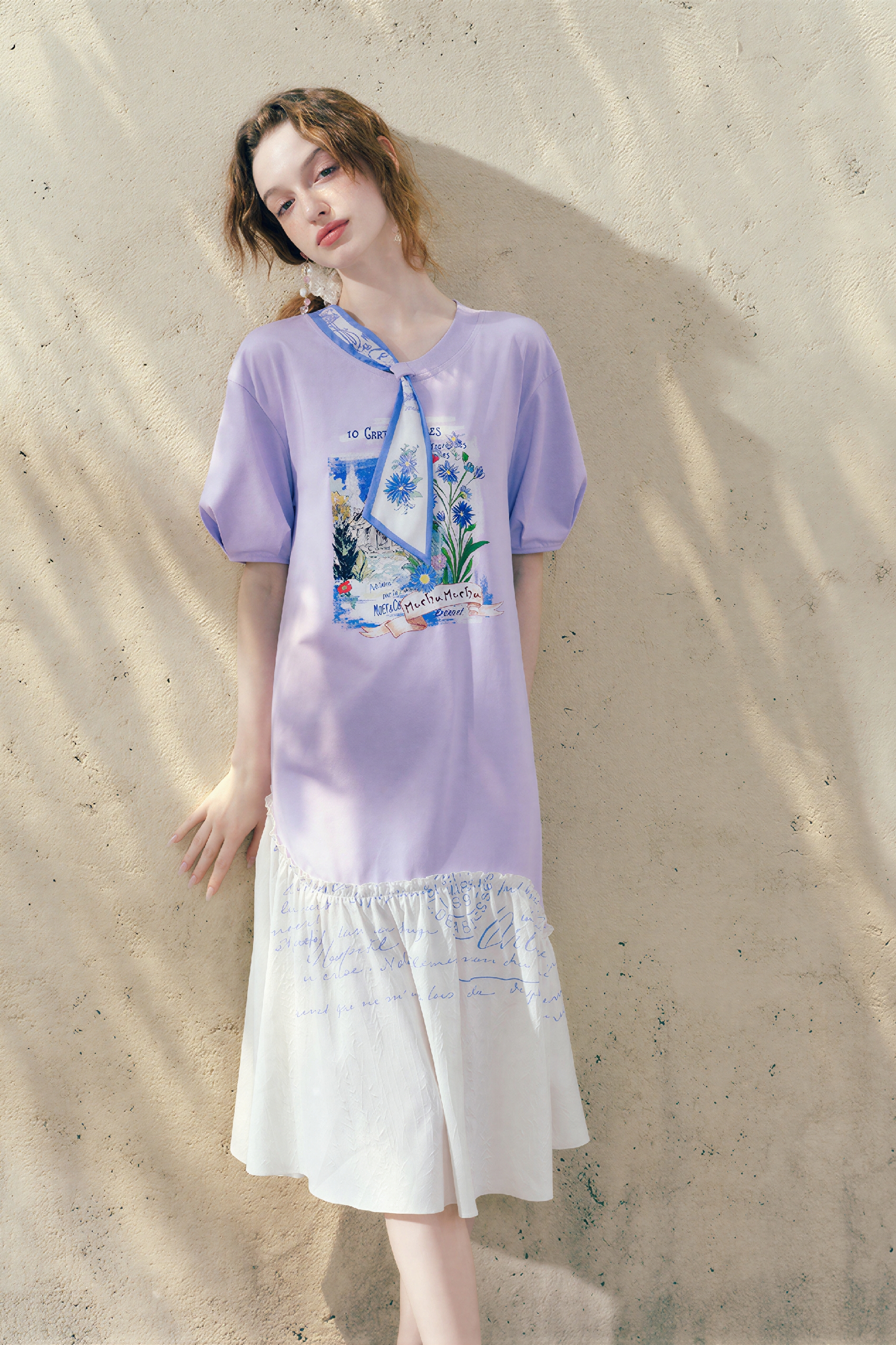 Printed Casual Patchwork Dress | LYONSENS Women's Fashion