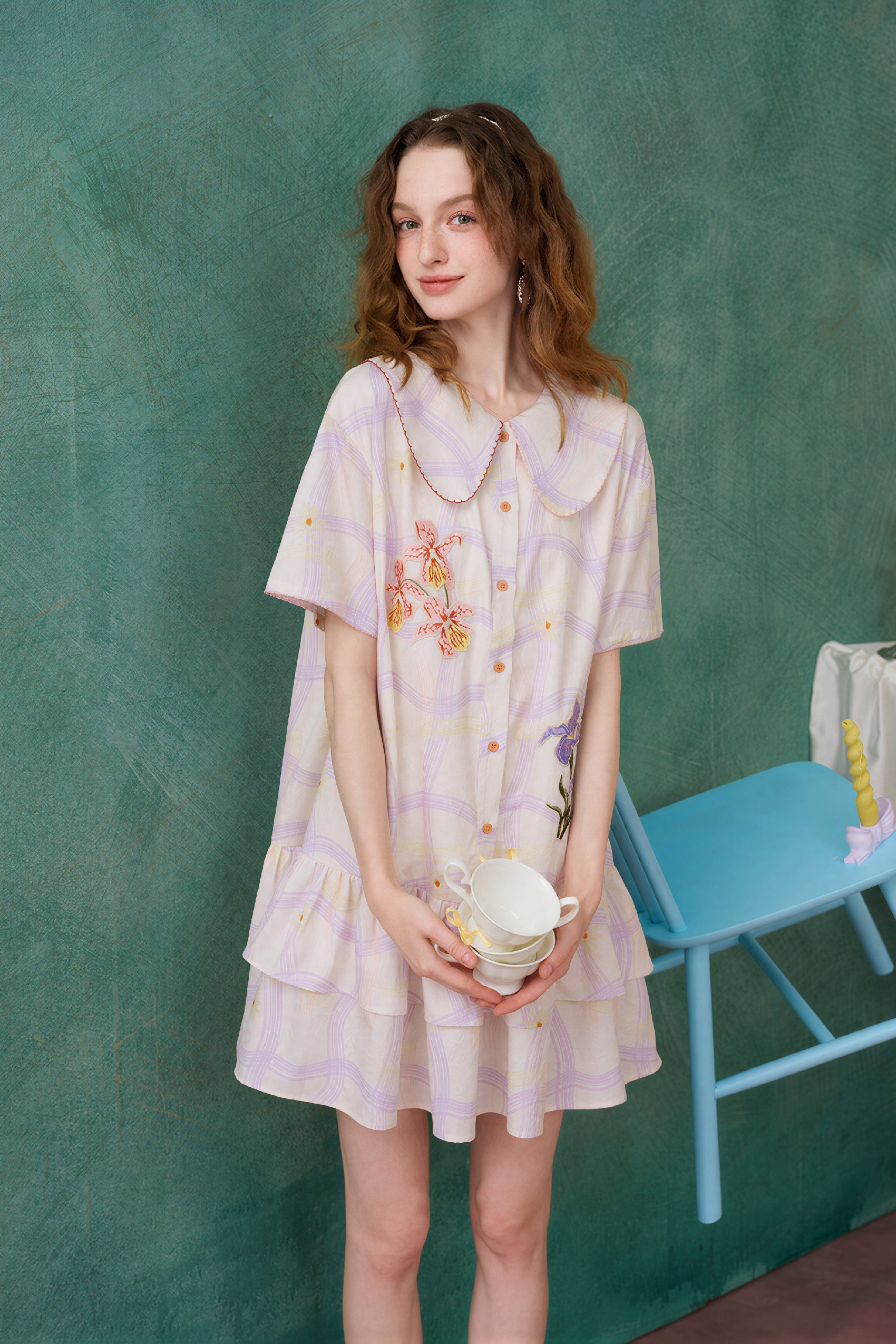 Peter Pan Collar Mini Dress