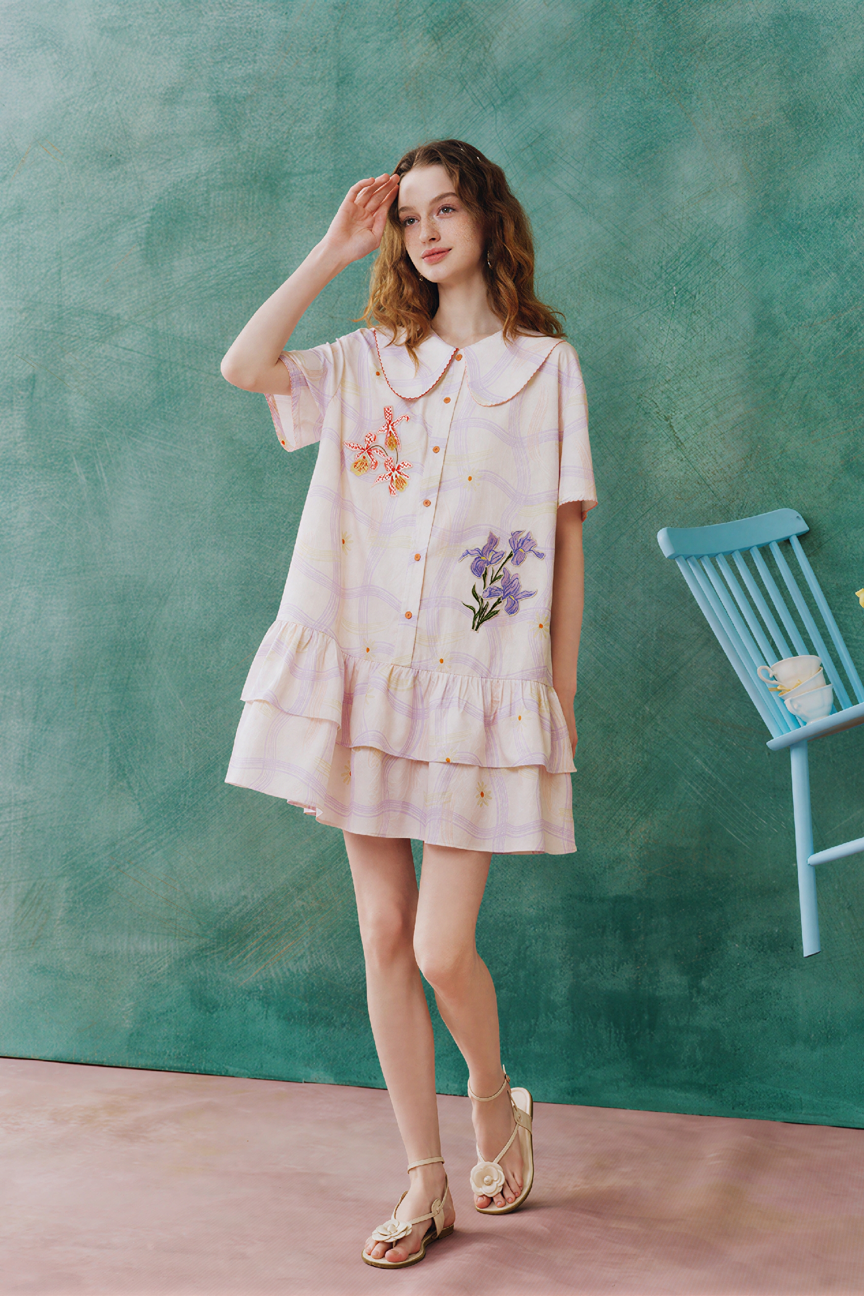 Peter Pan Collar Mini Dress