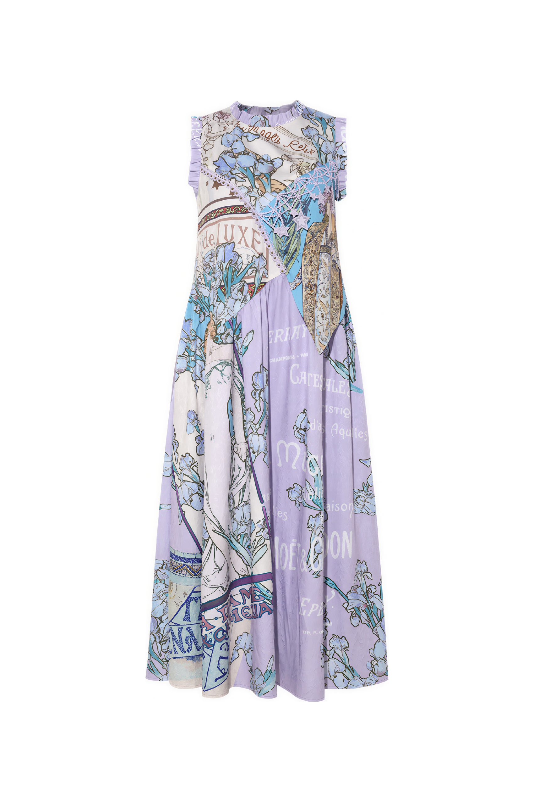 Sleeveless Vest-Style Designer Maxi Dress
