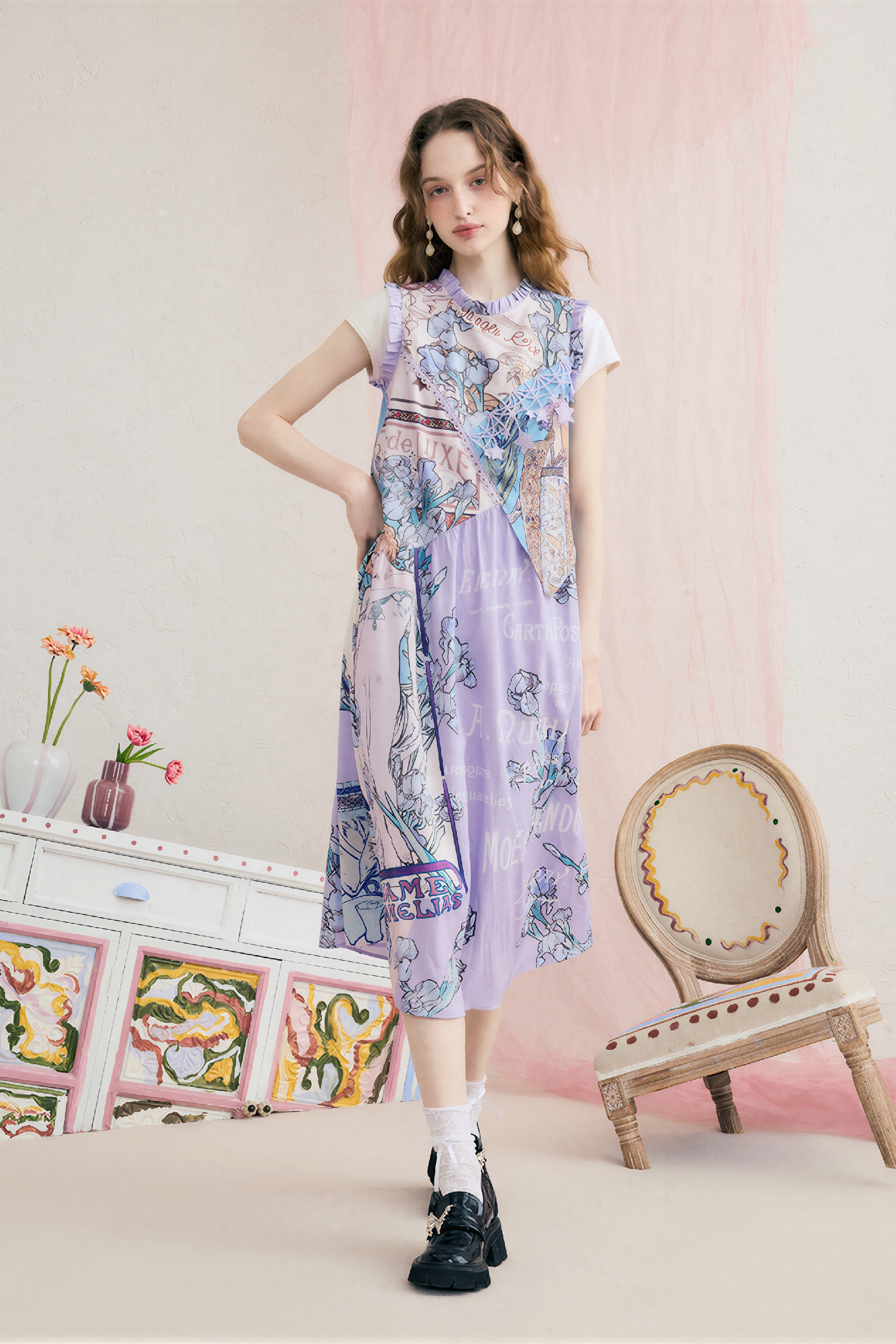 Sleeveless Vest-Style Designer Maxi Dress