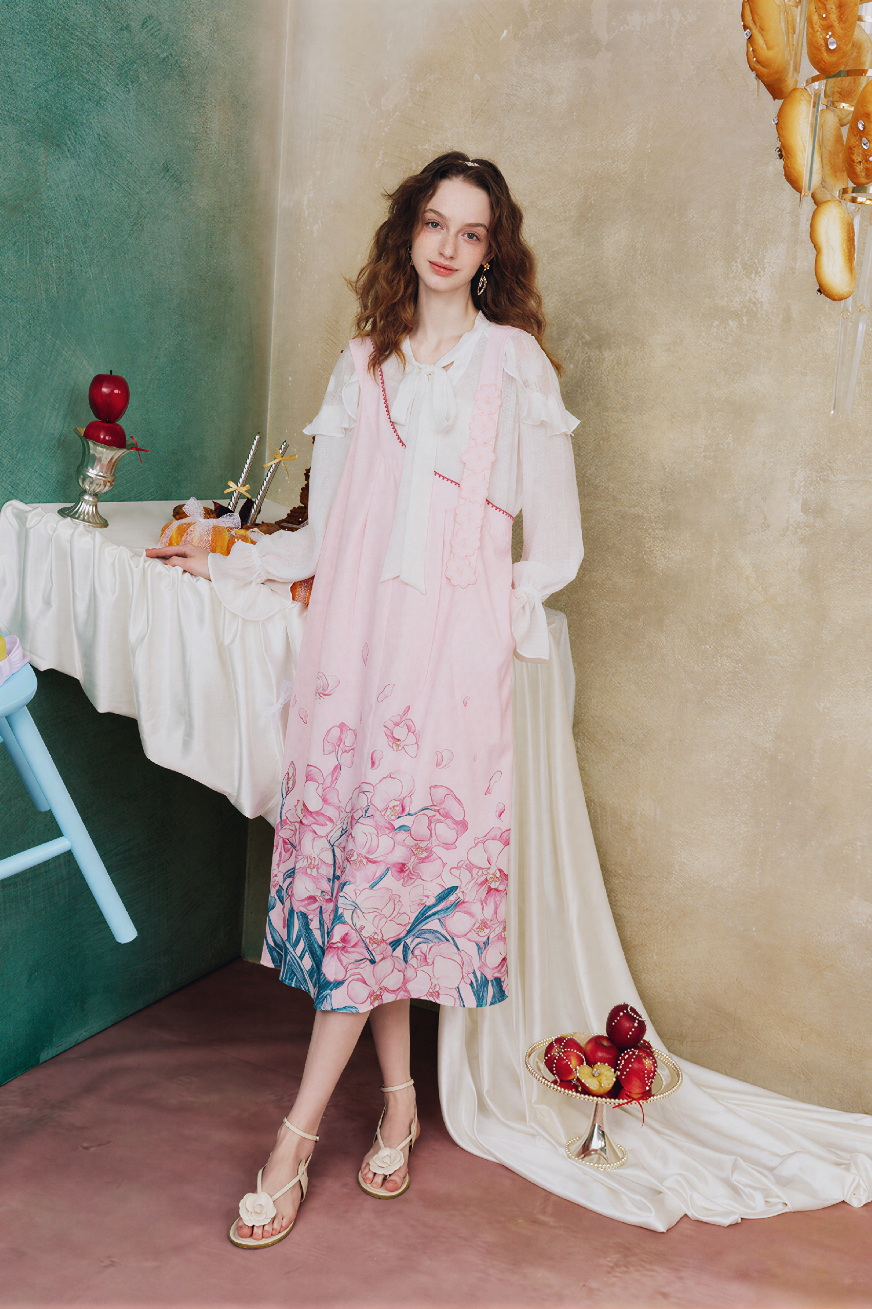 Asymmetric Printed Overall Dress | LYONSENS Women's Fashion