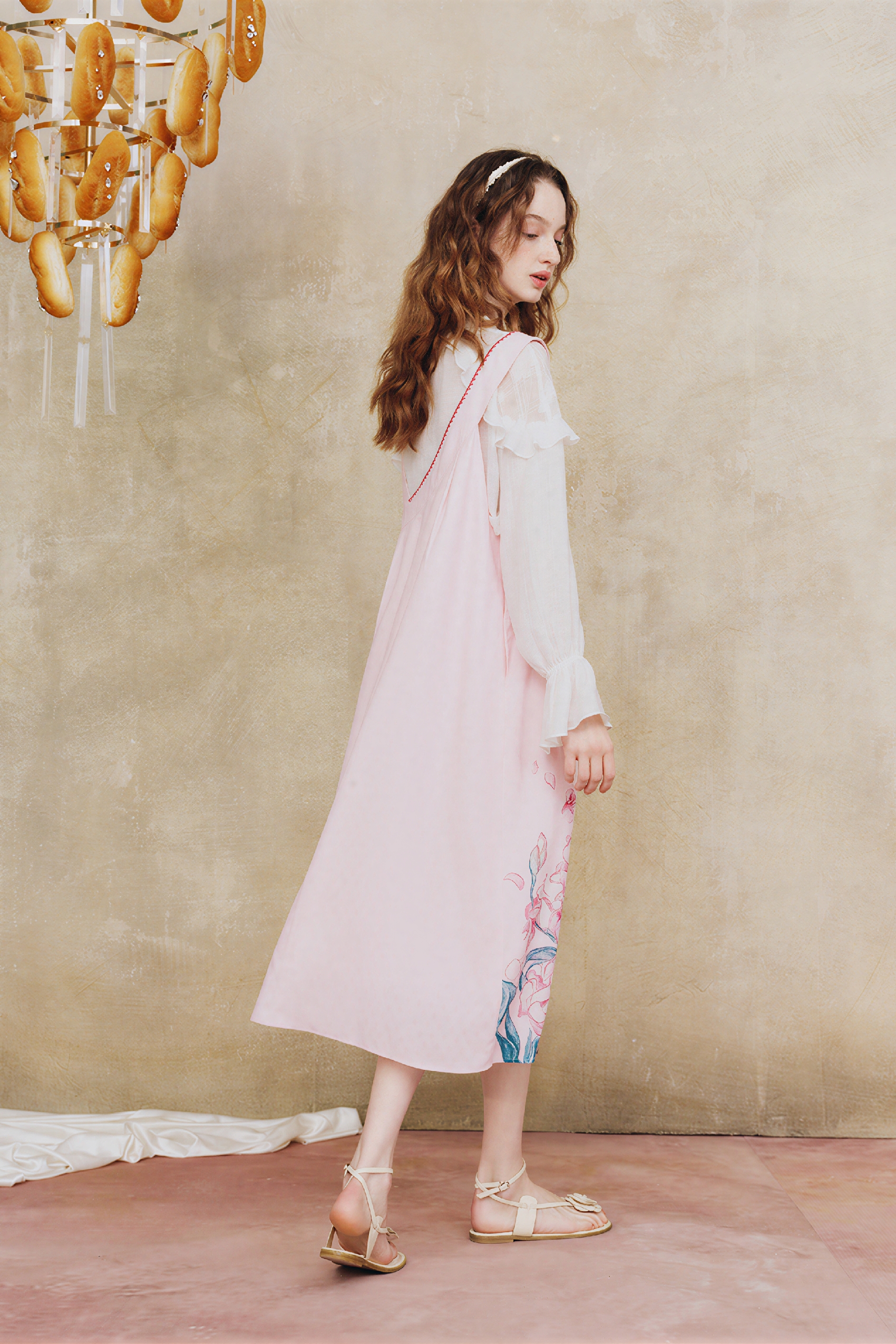 Asymmetric Printed Overall Dress | LYONSENS Women's Fashion