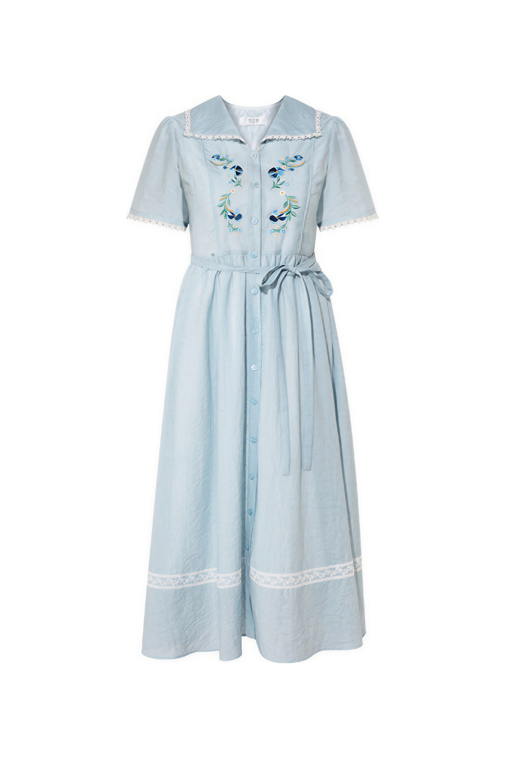 Van Gogh-Inspired Lace-Trim  Dress