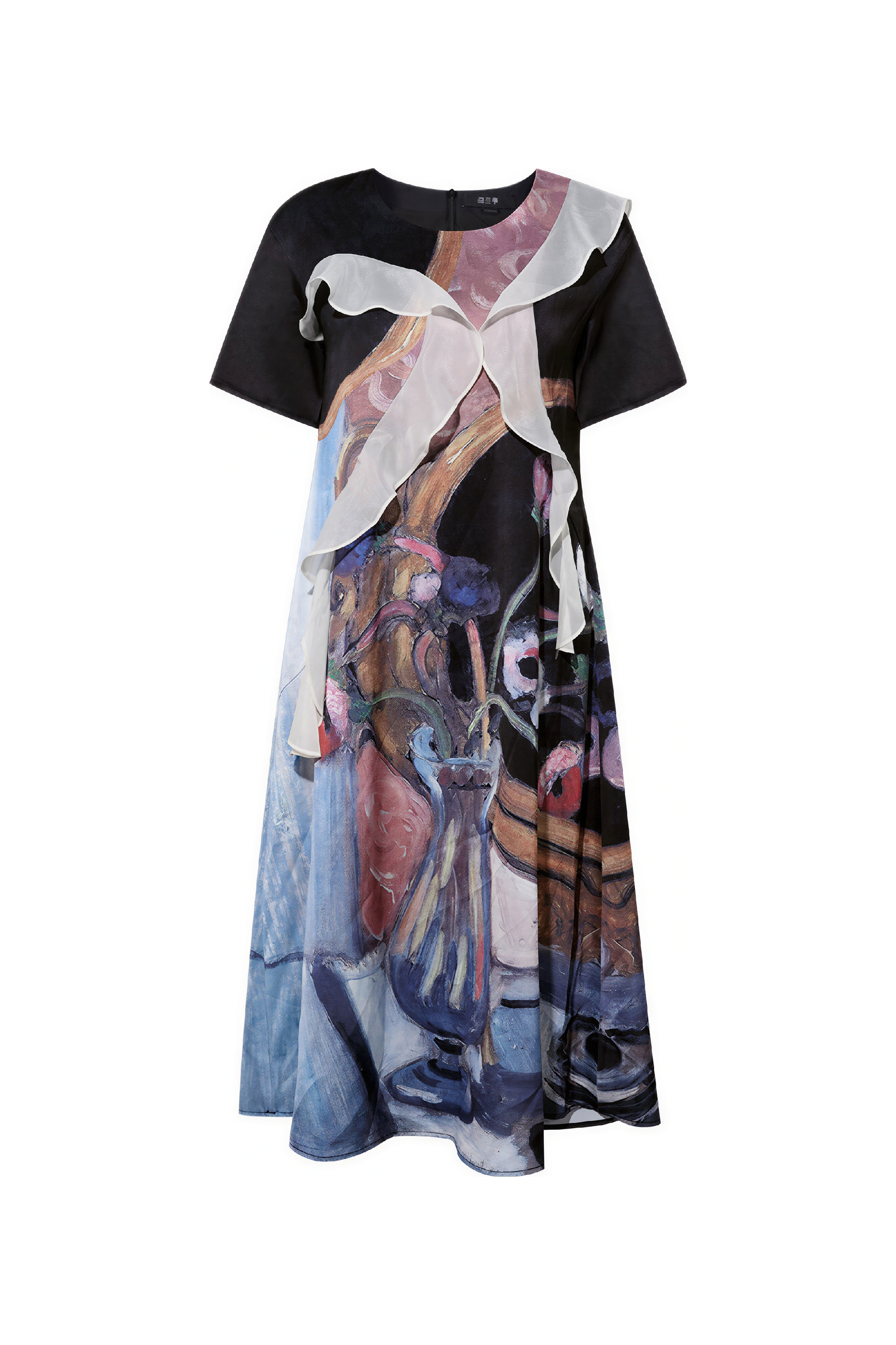 Matisse-Inspired French Ruffle-Detail Dress-LYONSENS