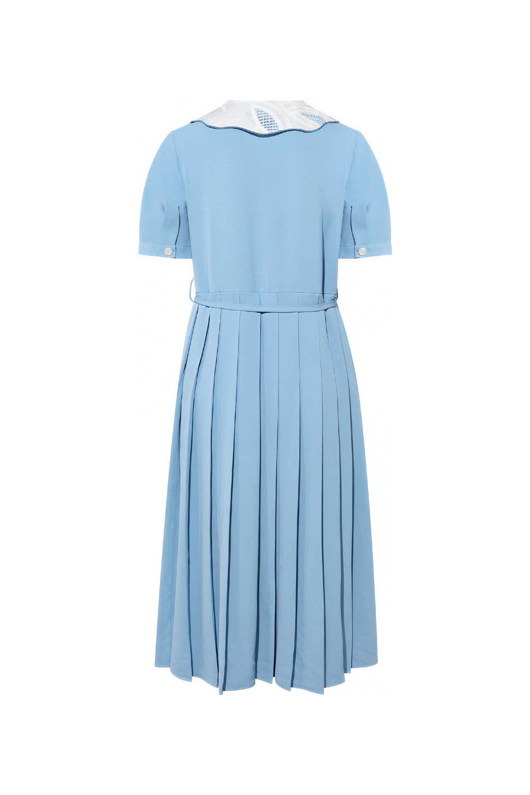 Blue French Polo Short-Sleeve Dress