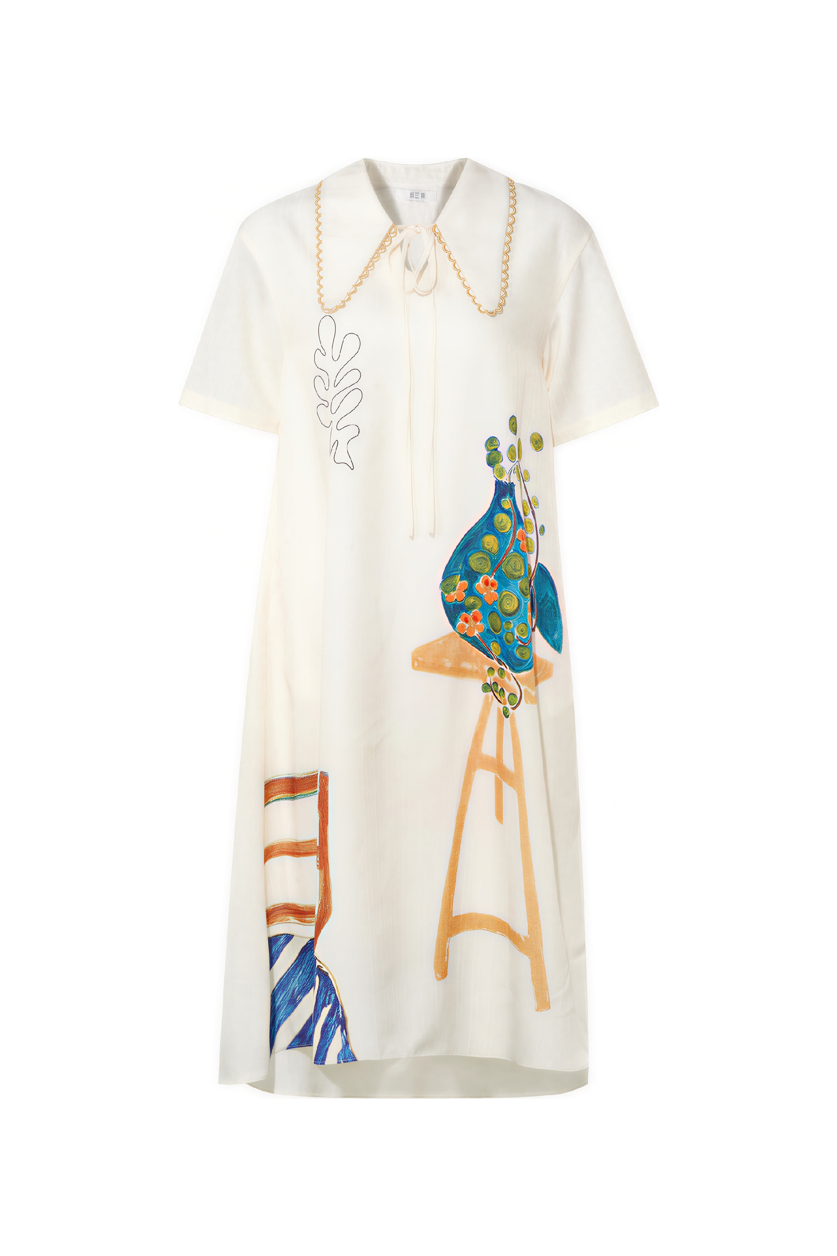 Matisse-Inspired Vintage Printed Dress | LYONSENS Women's Fashion