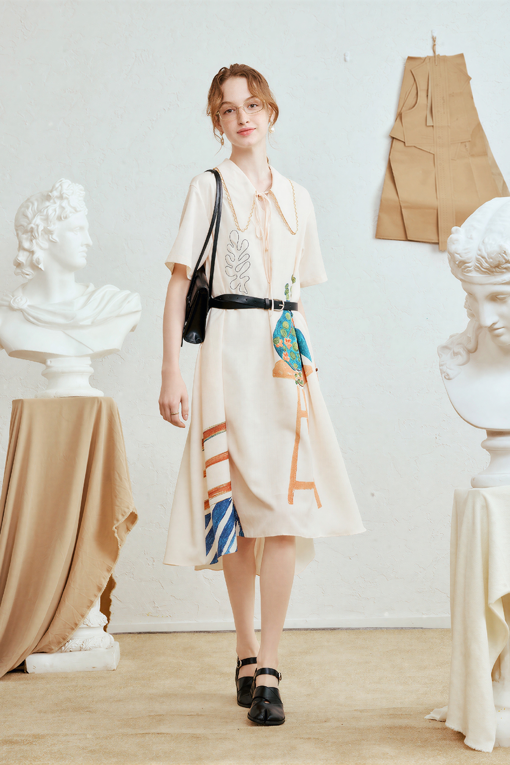 Matisse-Inspired Vintage Printed Dress | LYONSENS Women's Fashion