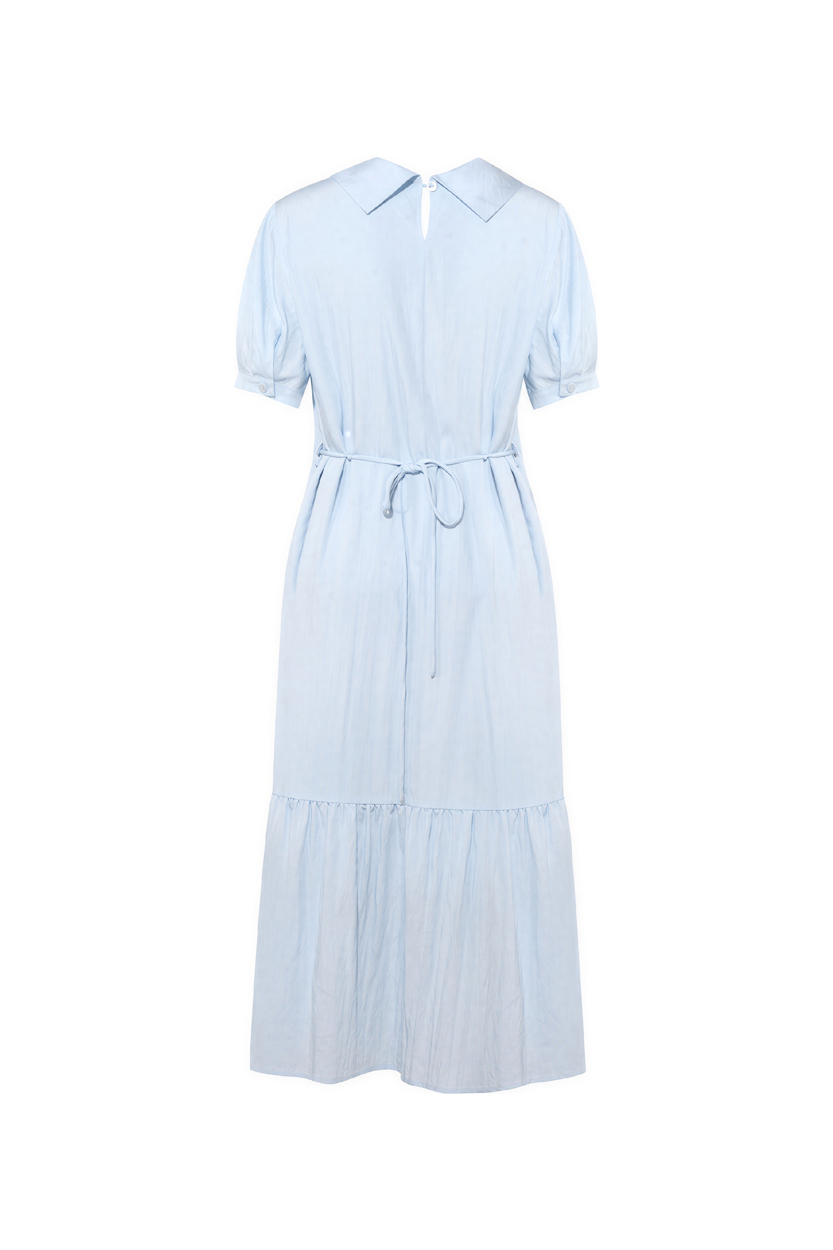 White Relaxed-Fit French A-Line Designer Dress