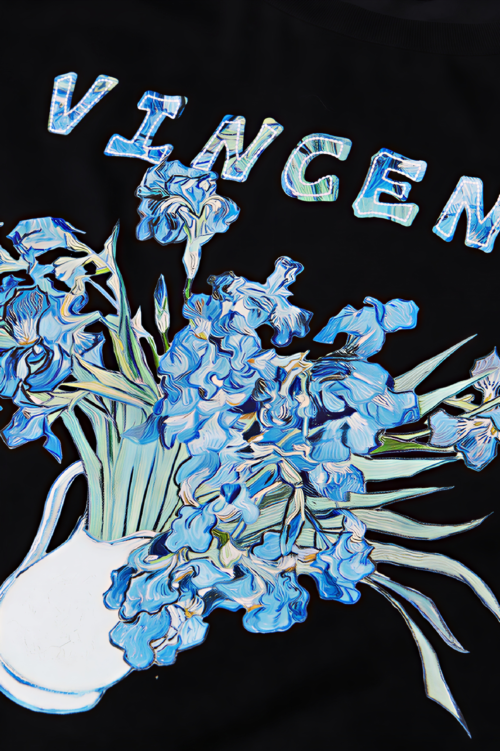 Black Relaxed-Fit Printed Lace Designer Dress