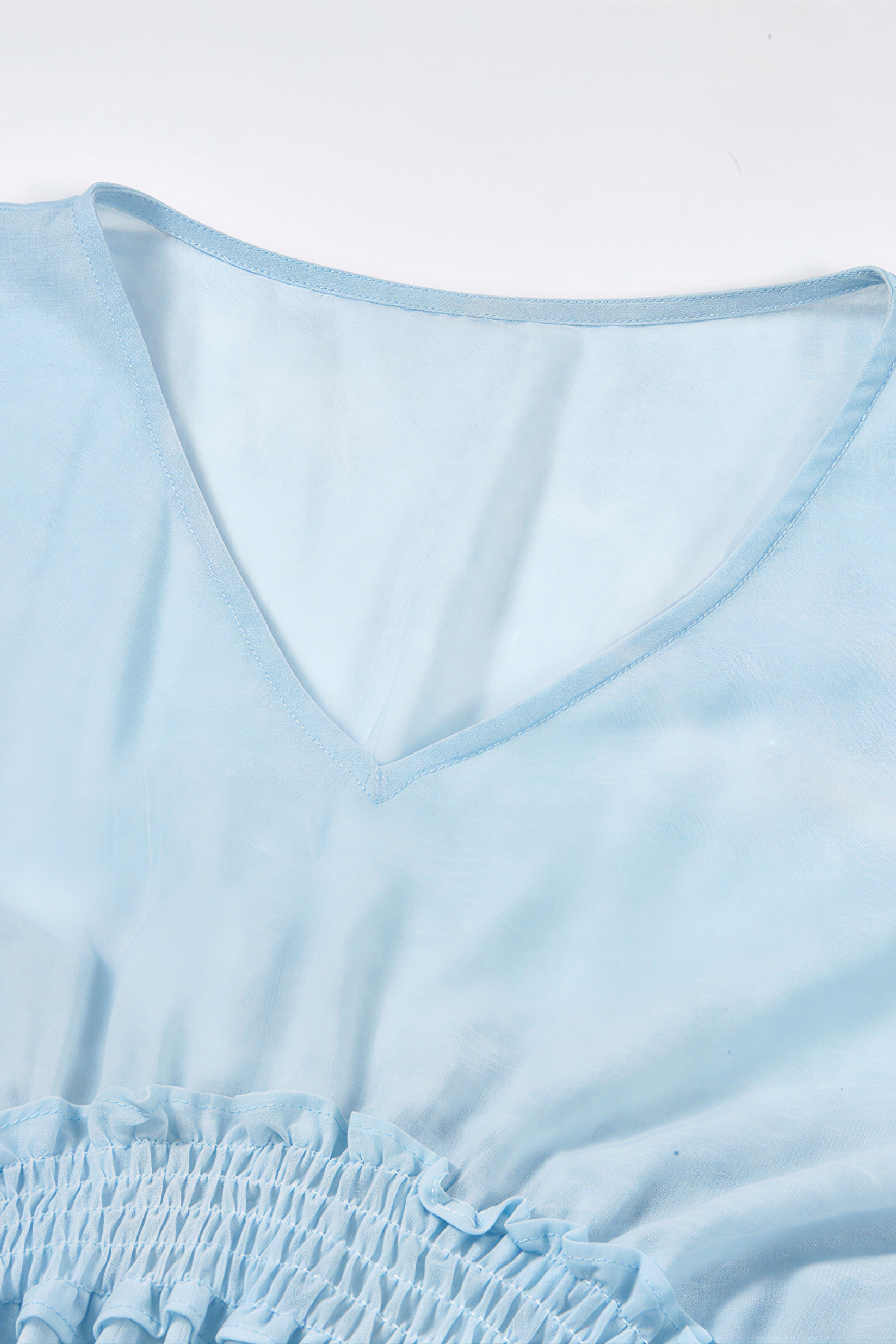 Blue Waist-Defined Relaxed Maxi Dress