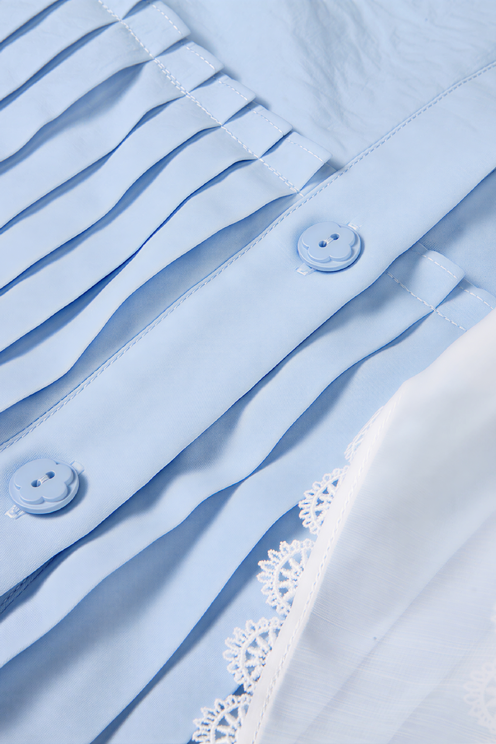 Embroidered French Shirt Dress