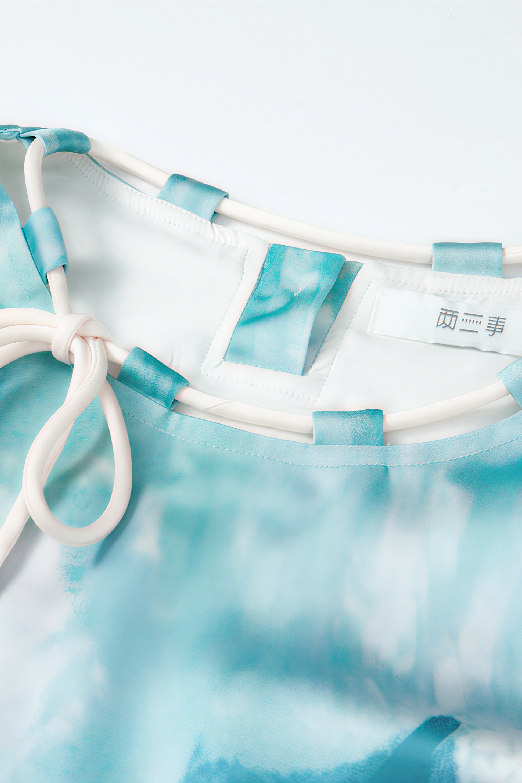 Blue Relaxed-Fit Printed Designer Dress