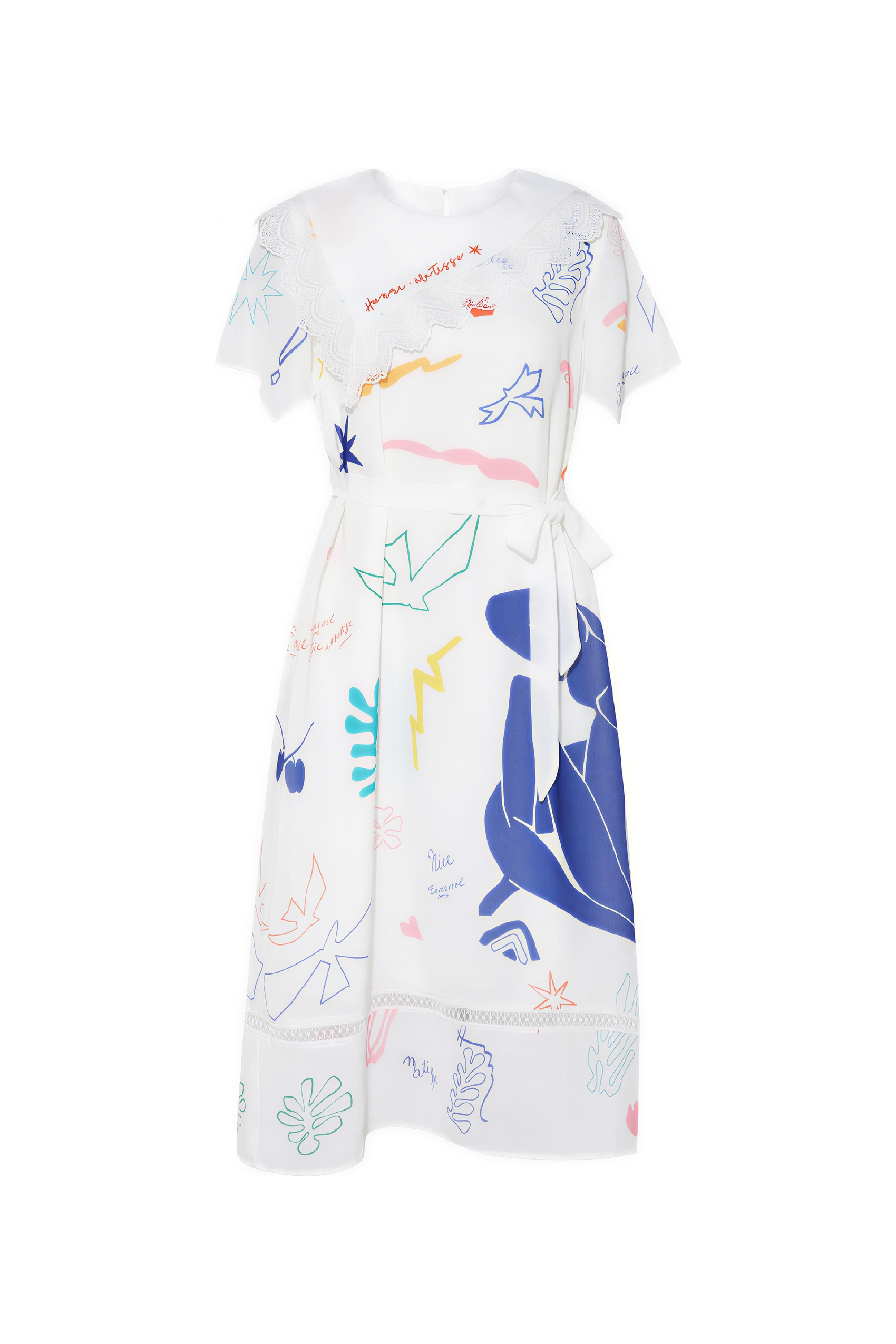 Printed Chiffon Petite-Friendly Dress-LYONSENS
