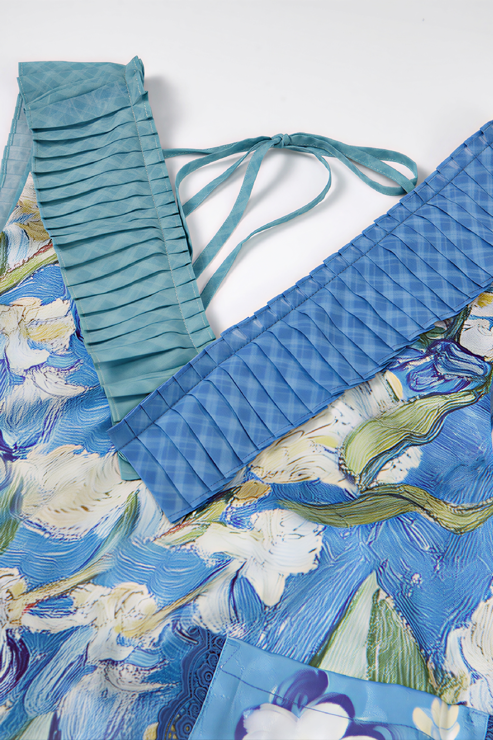 Printed French V-Neck Dress