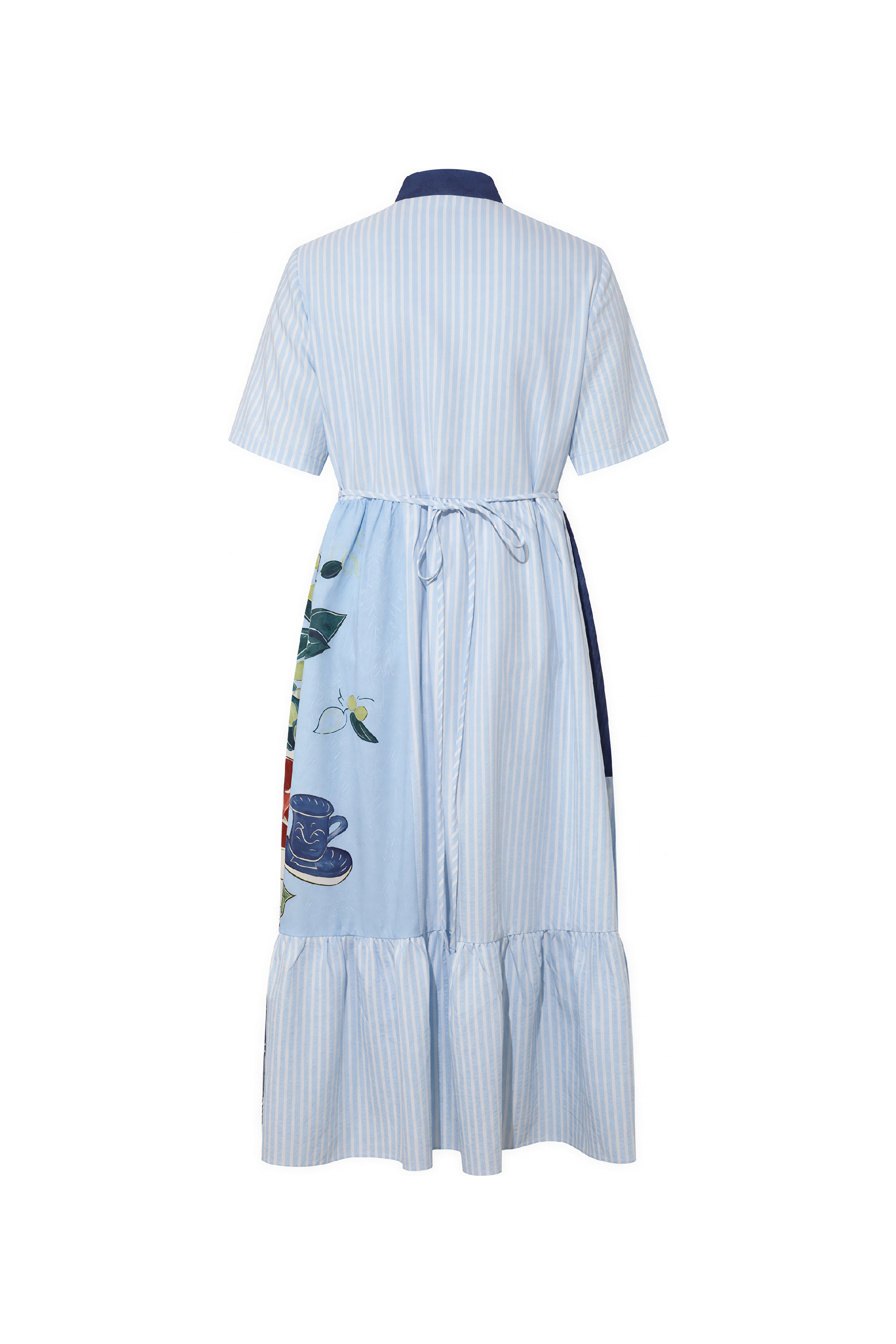 Blue Slimming Printed Dress