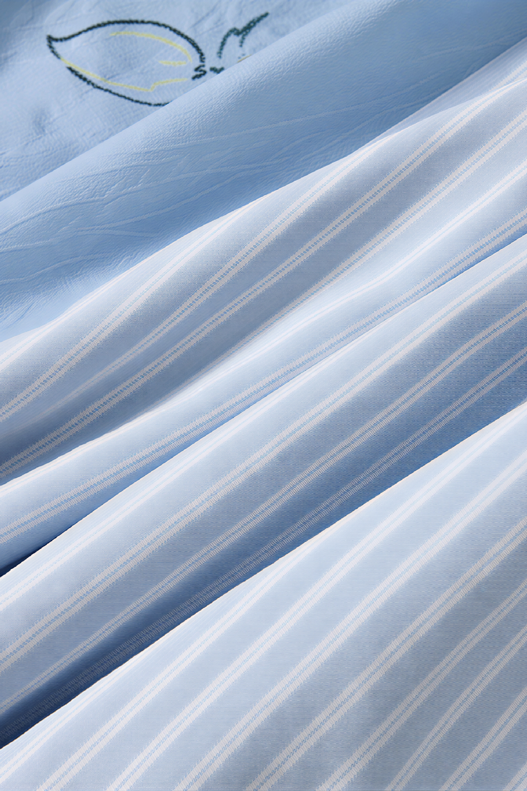 Blue Slimming Printed Dress