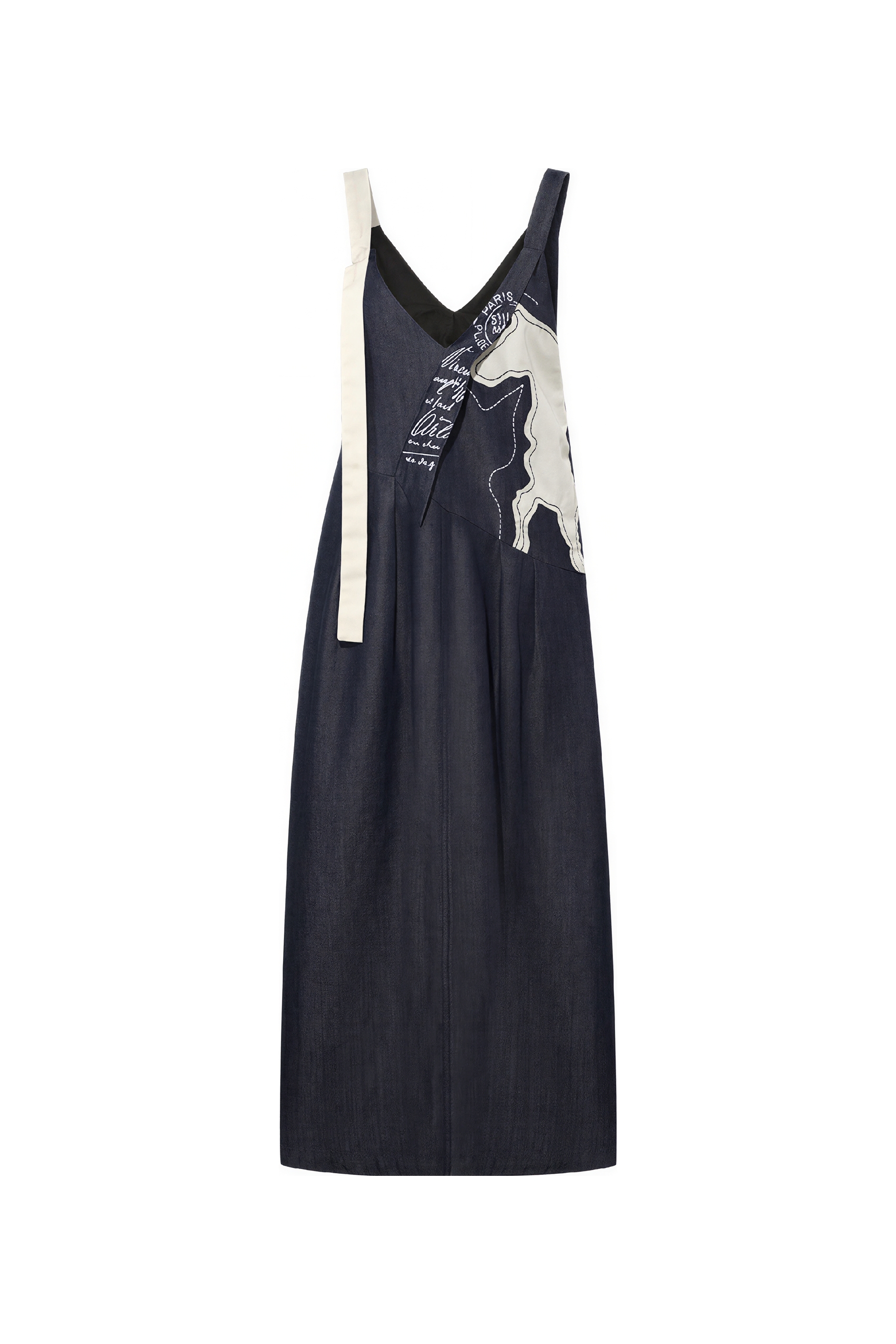 Printed French Casual Denim Overall Dress | LYONSENS Women's Fashion