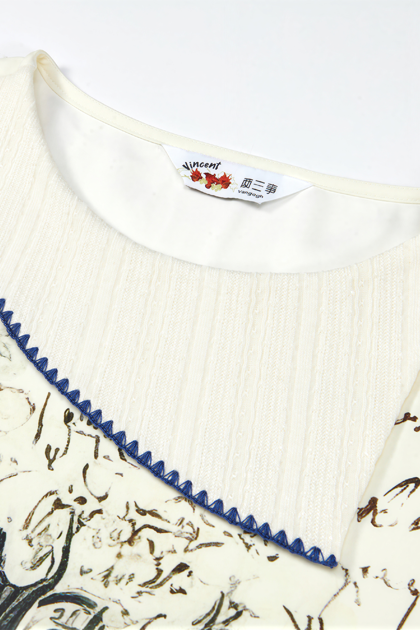Artistic Designer Knit Short-Sleeve Tee | LYONSENS Women's Fashion